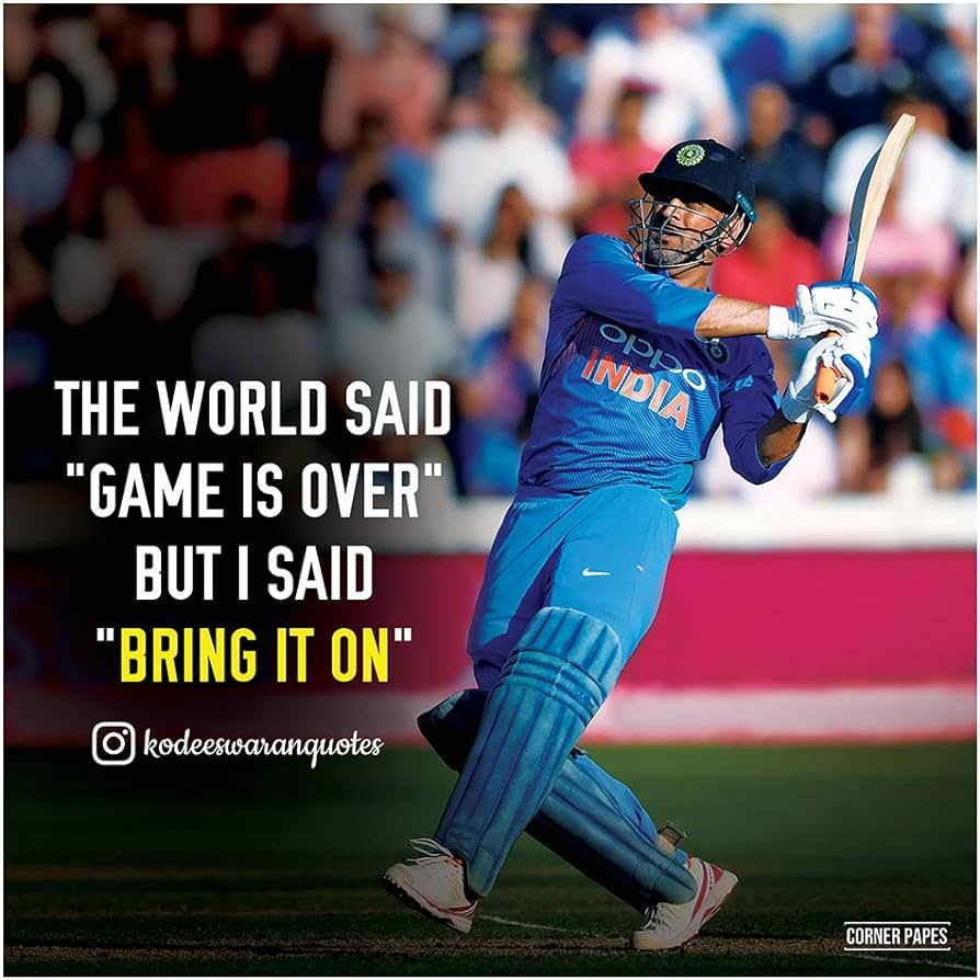 894x894 Kodeeswaran Quotes Dhoni Wall Poster (18x18 Inches_Multi Colour_THALADHONI1002) : Amazon.in: Home & Kitchen