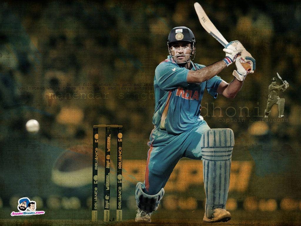 1024x768 Ms Dhoni Wallpaper