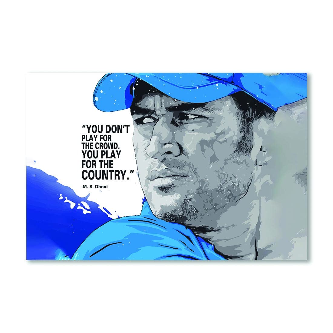 1100x1100 100Yellow® MS Dhoni With Quotes Digital Printed Motivational Paper Poster For Kids And Adults Wall DecorGSM Thick Paper Used. 18x12 Inches