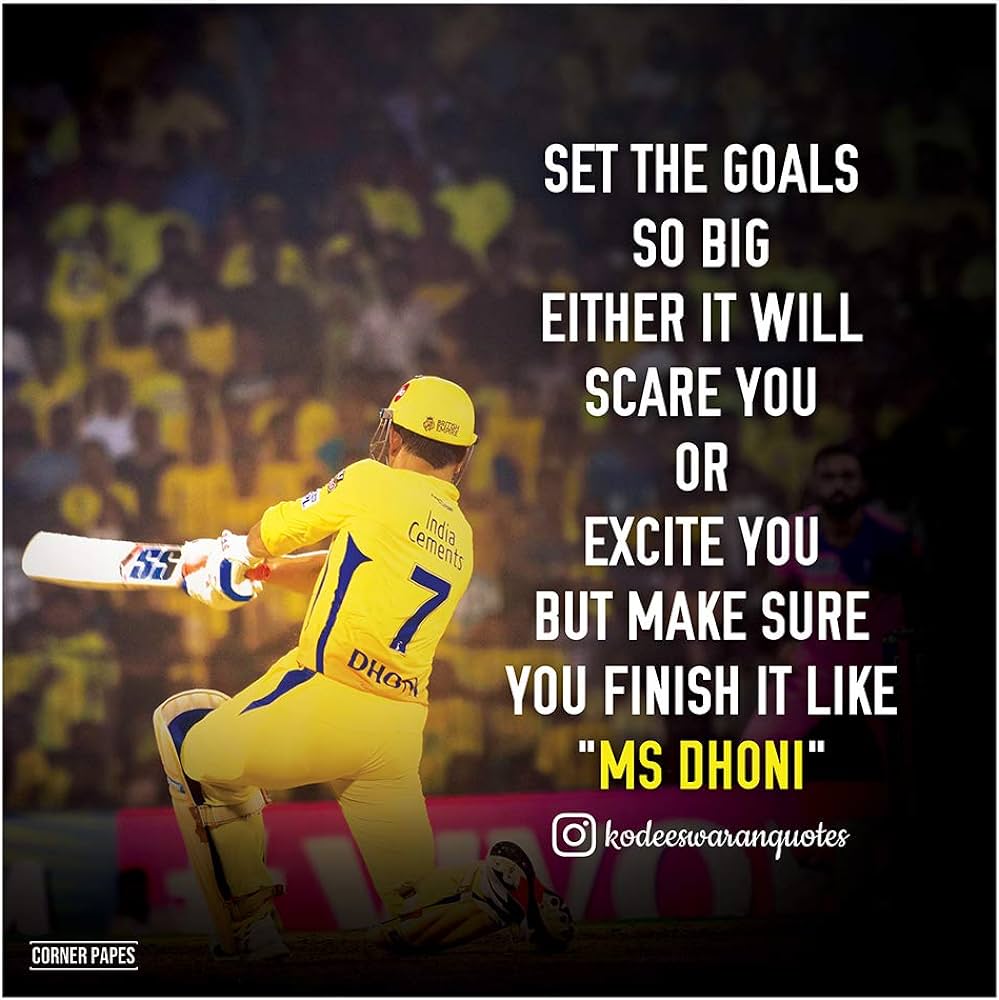 999x1000 Kodeeswaran Quotes Dhoni Wall Poster (18x18 Inches_Multi Colour_THALADHONI1001) : Amazon.in: Home & Kitchen