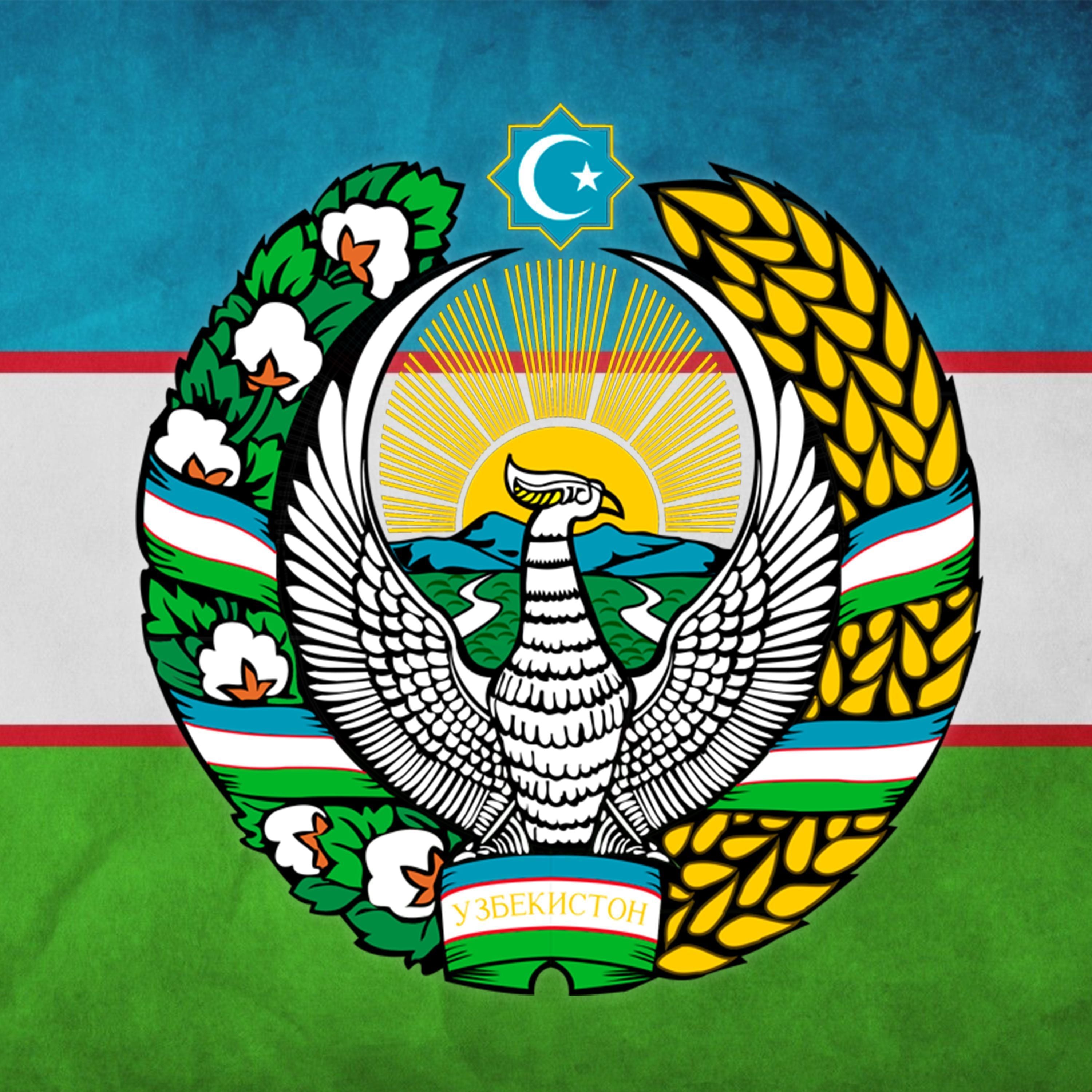 3000x3000 Uzbekistan. Uzbekistan flag, Coat of arms, Flag