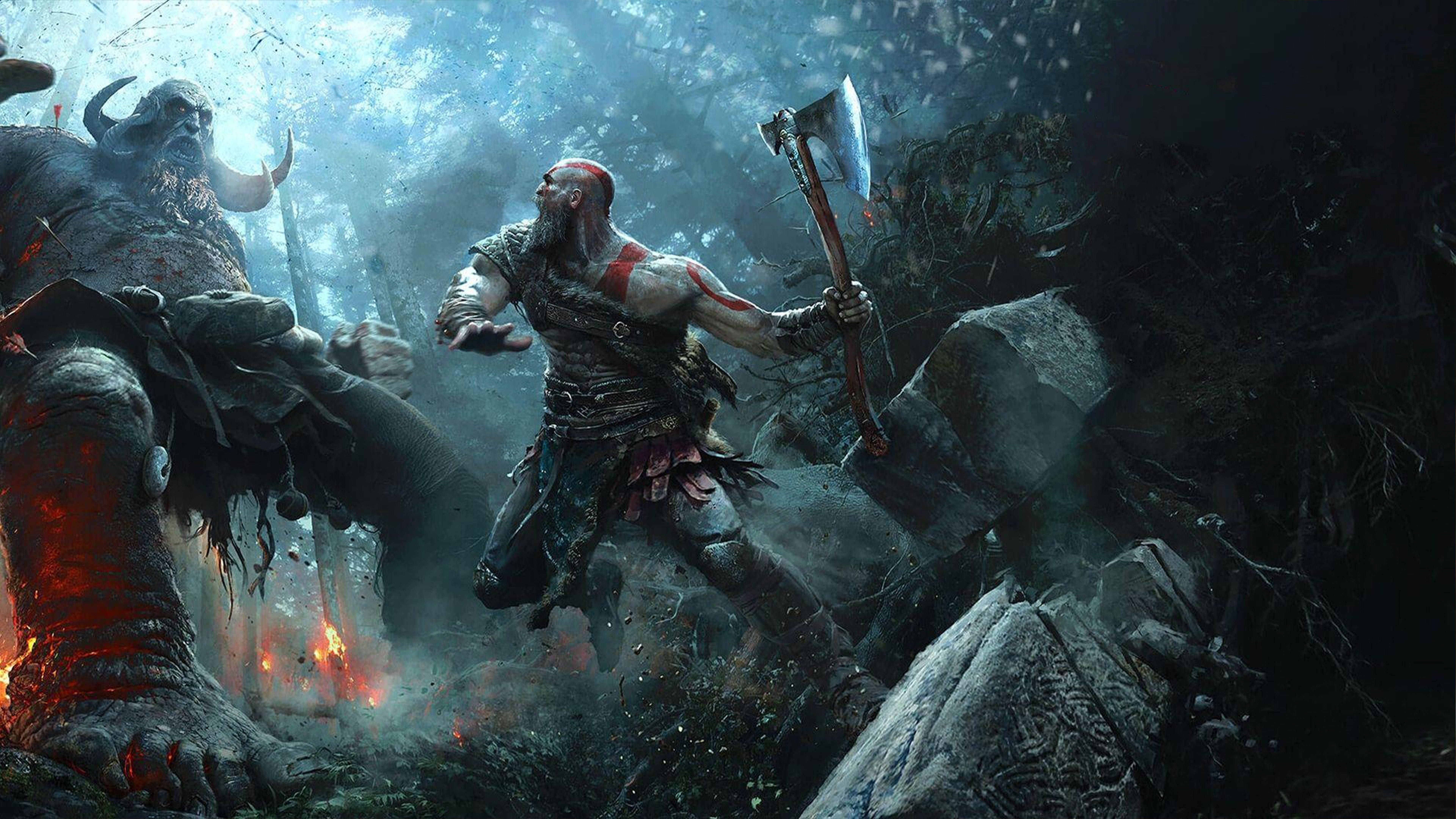 7680x4320 God of War: Kratos Wallpaper 8K