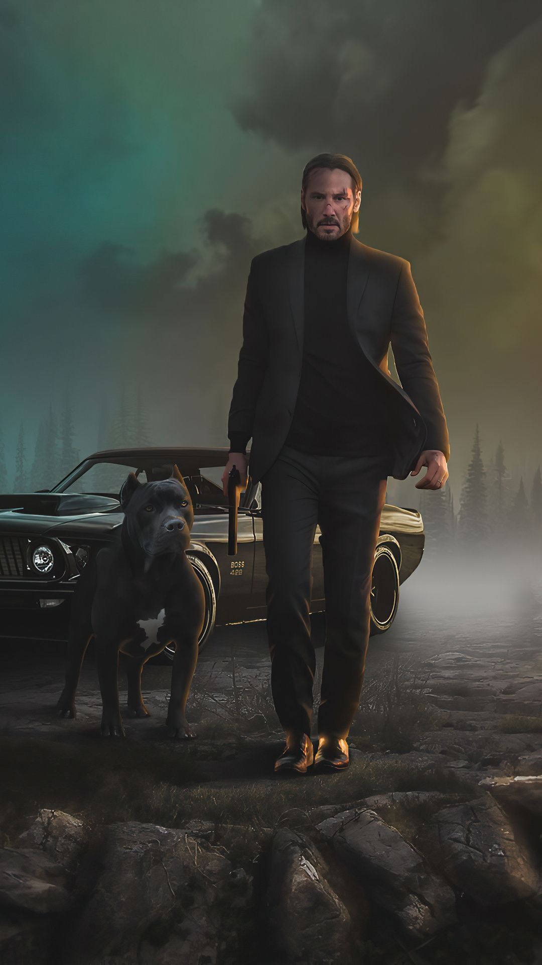 1080x1920 John Wick Dog Wallpaper Download