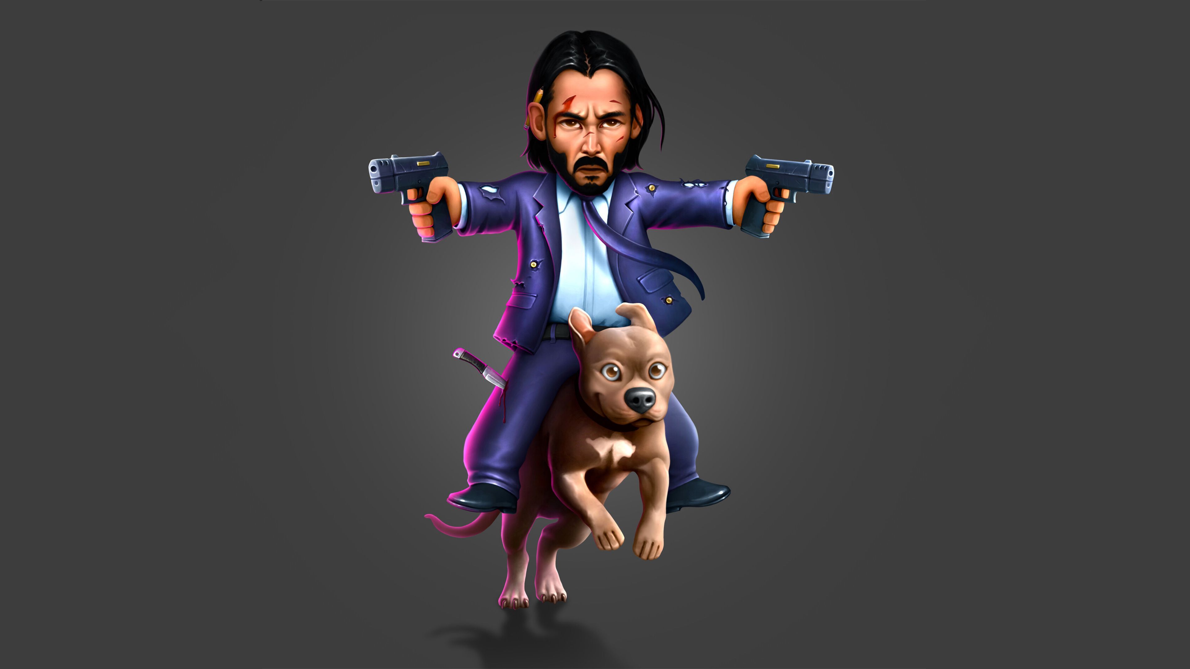 3840x2160 John Wick Dog Rider, HD Artist, 4k Wallpaper, Image, Background, Photo and Picture
