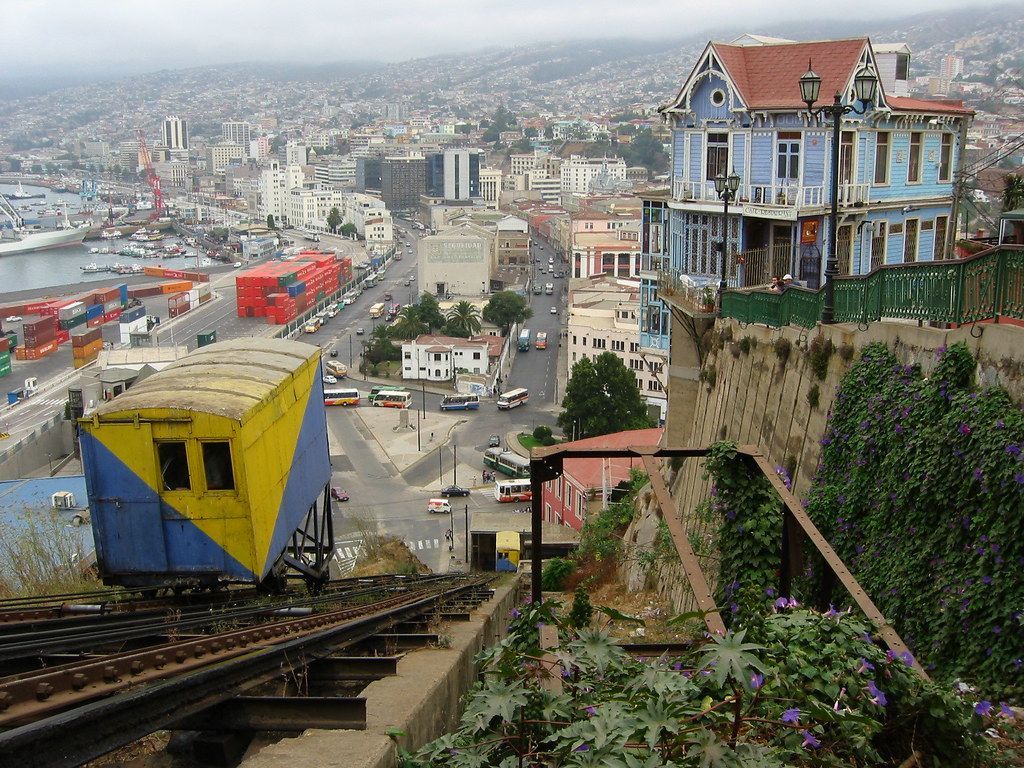 1024x768 Valparaiso, Chile. The colonial city of Valparaíso is an ex
