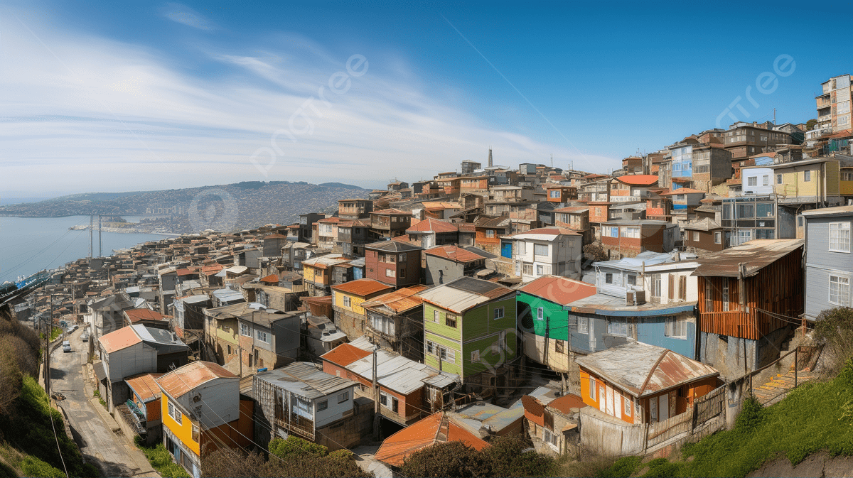 1200x673 Building With Colorful Houses Surrounding In The Sky Background, Cityscape Of Valparaiso, A World Heritage Site In Chile, South America Background Image And Wallpaper for Free Download