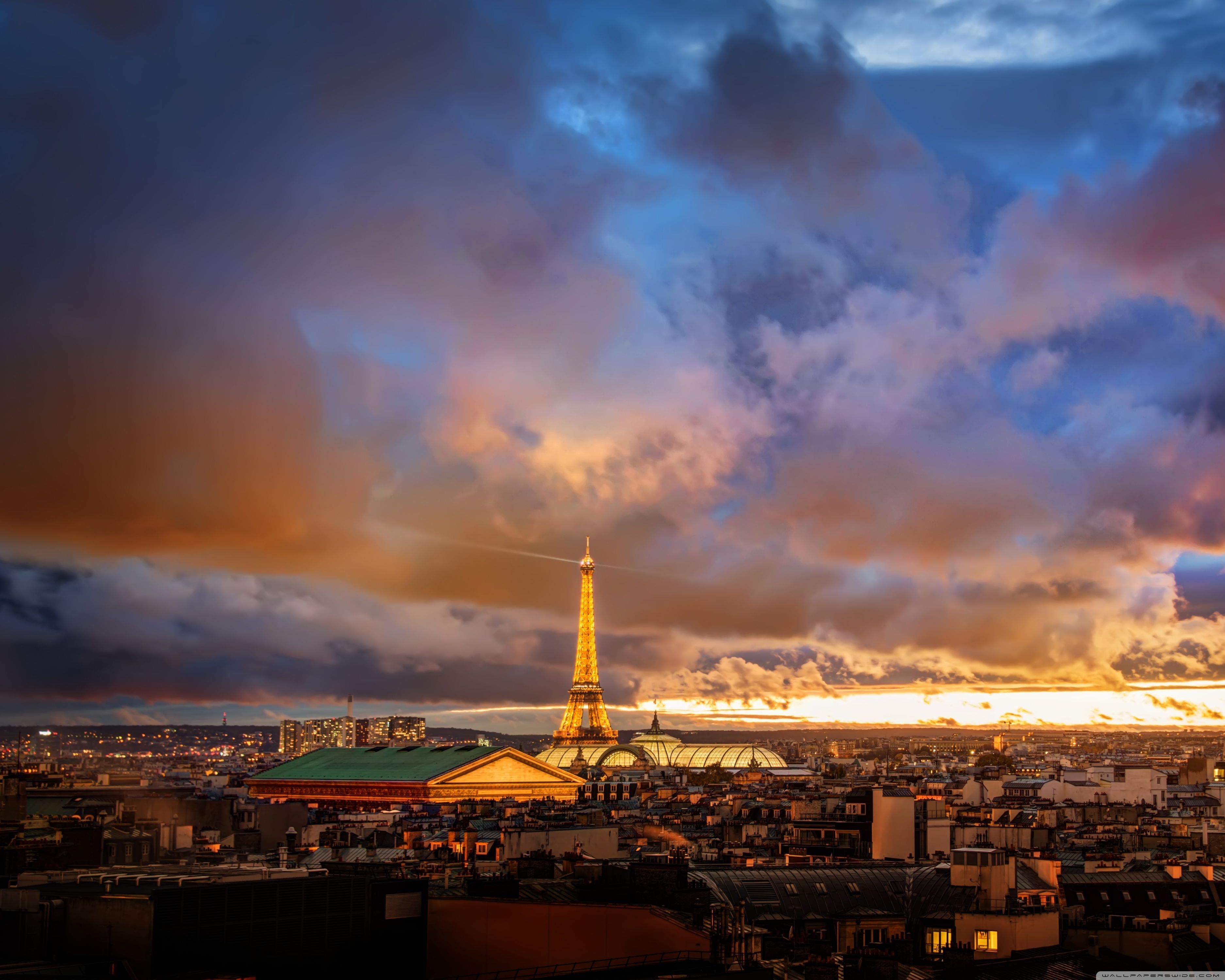 3750x3000 Romantic Night in Paris Ultra HD Desktop Background Wallpaper for 4K UHD TV : Multi Display, Dual Monitor : Tablet