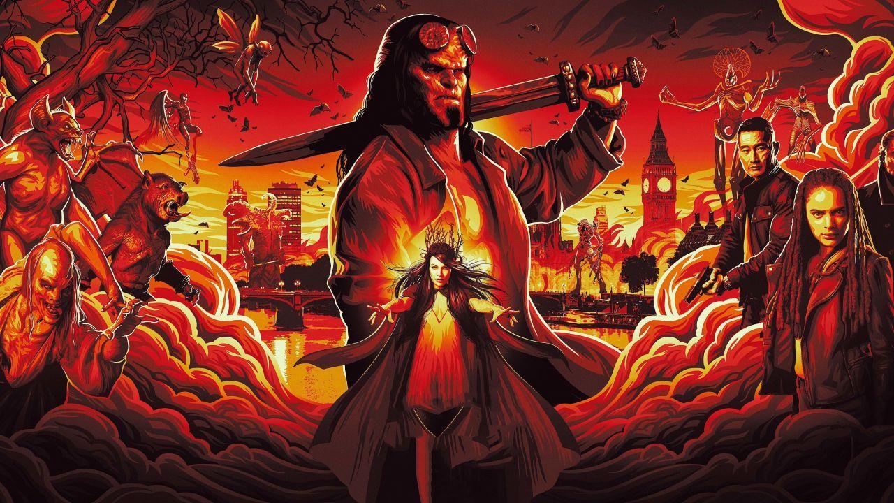 1280x720 Wallpaper Hellboy, 4K, Movies