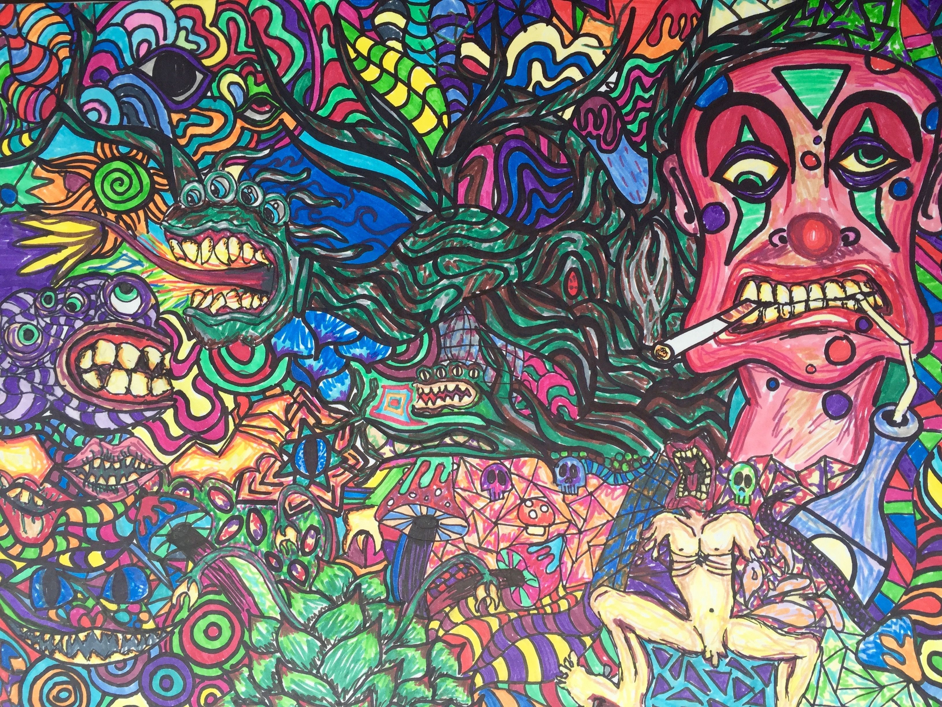 3264x2448 Bad Trip, Drawing Illustration By Sofia Valenzuela