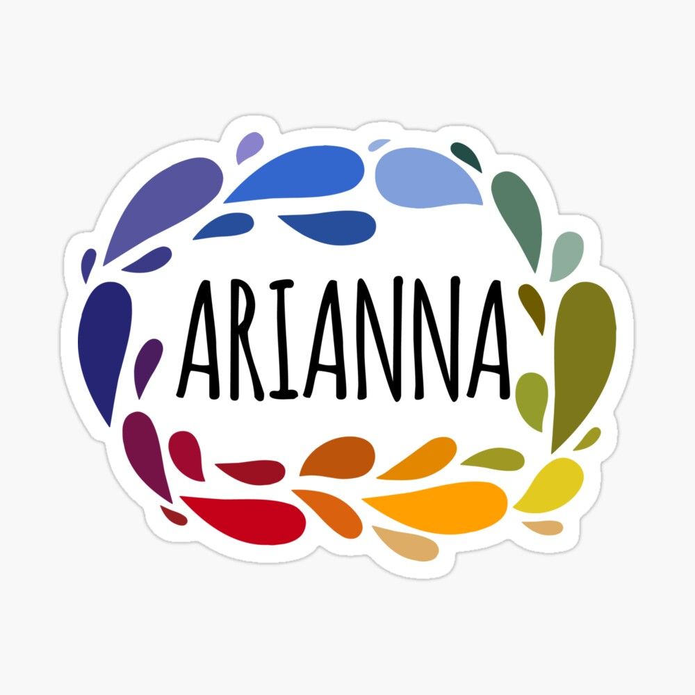 1000x1000 Arianna Name Cute Colorful Gift Named Arianna Poster