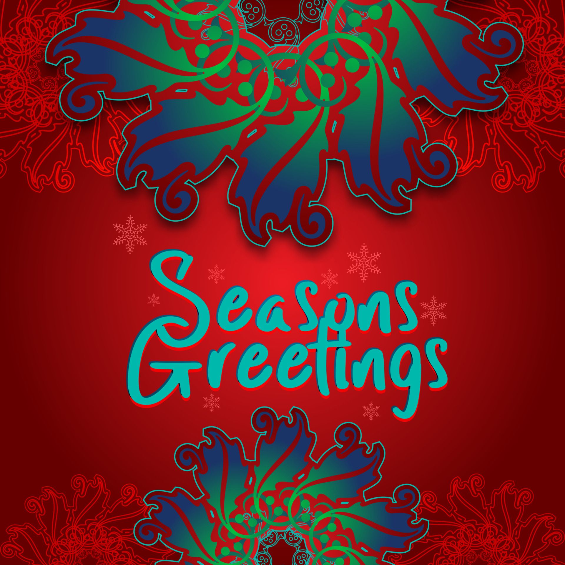 1920x1920 Abstract Seasons Greetings background for Christmas and happy new year theme background