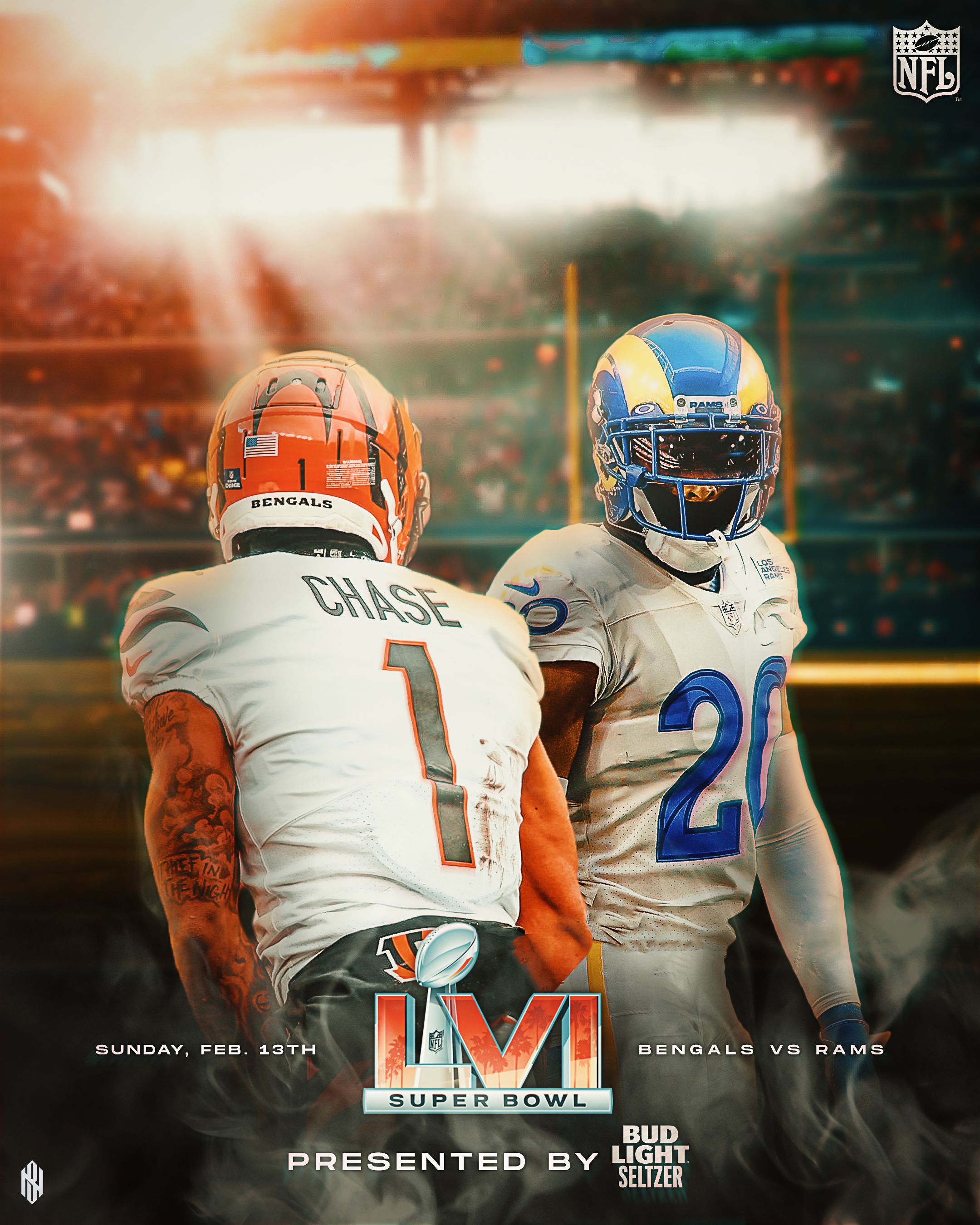 2160x2700 Ja'Marr Chase vs Jalen Ramsey (Super Bowl)