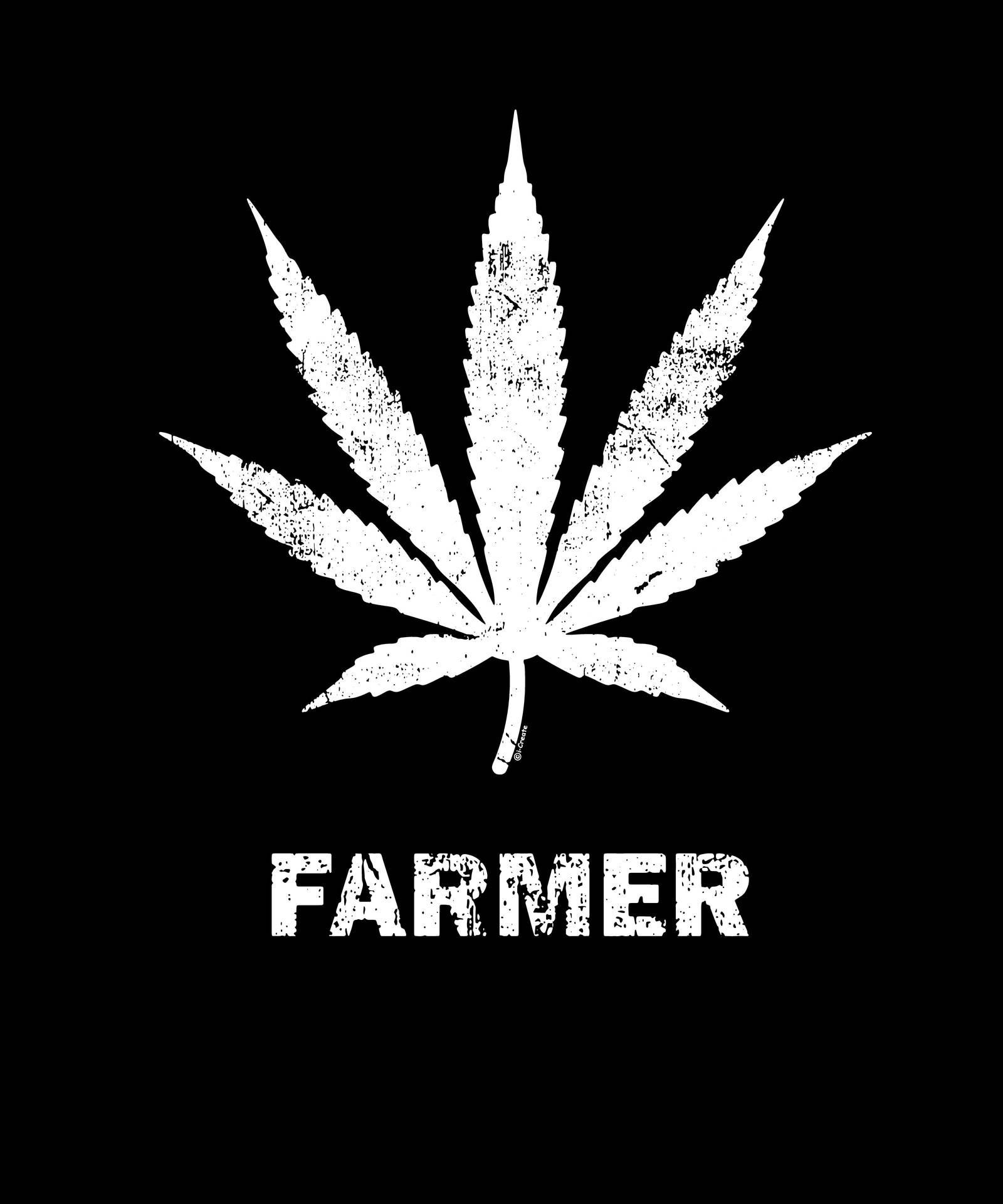 1600x1920 Download White Weed Leaf With Farmer Text Wallpaper
