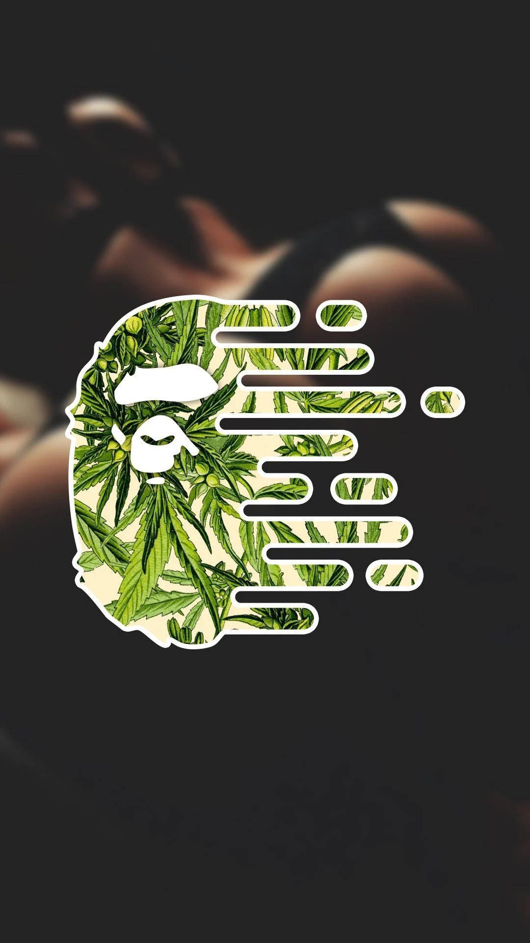 1080x1920 Download Weed BAPE Logo Wallpaper