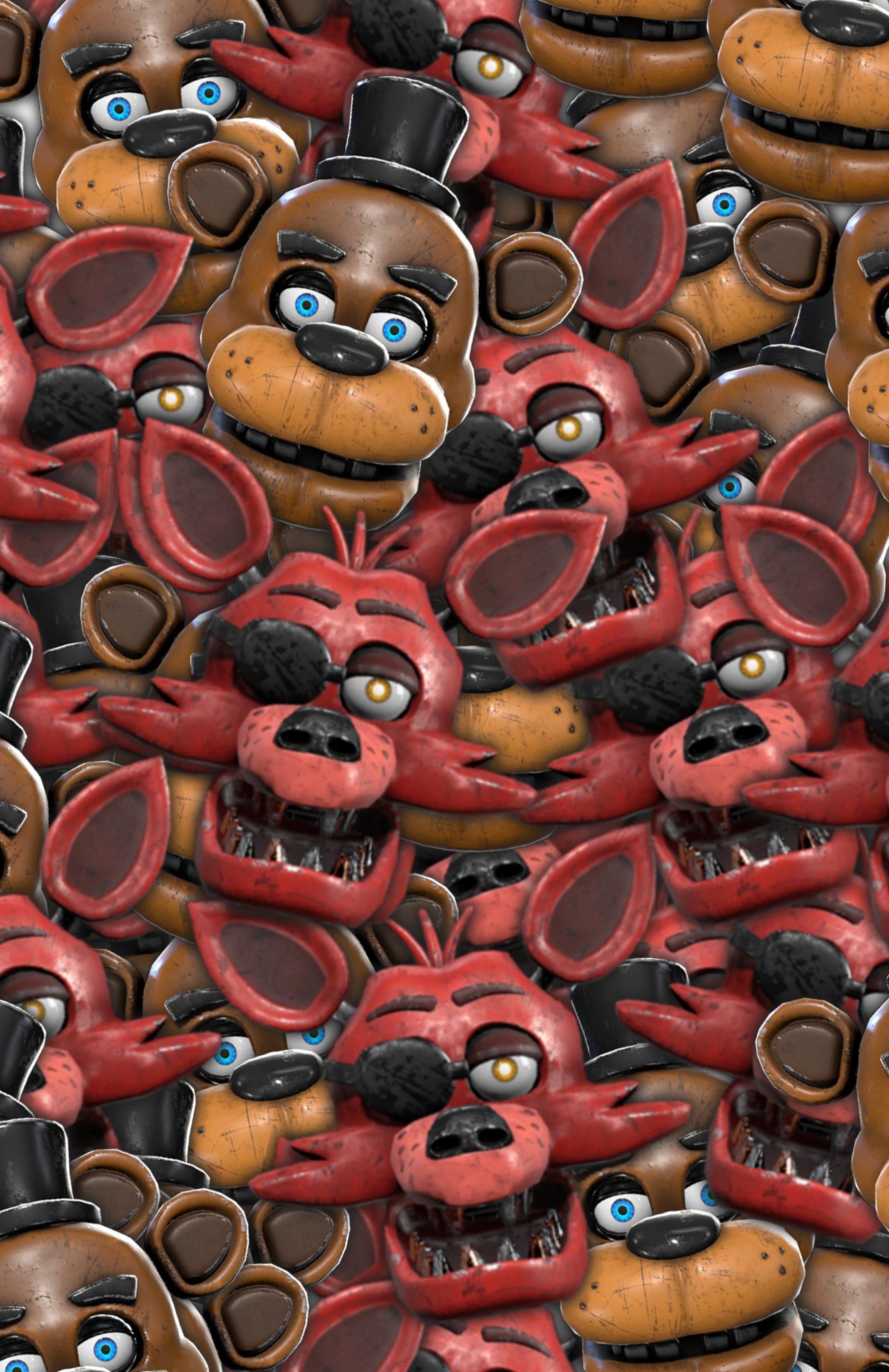 1877x2898 Heres a fanmade phone wallpaper for you to use of freddy and foxy
