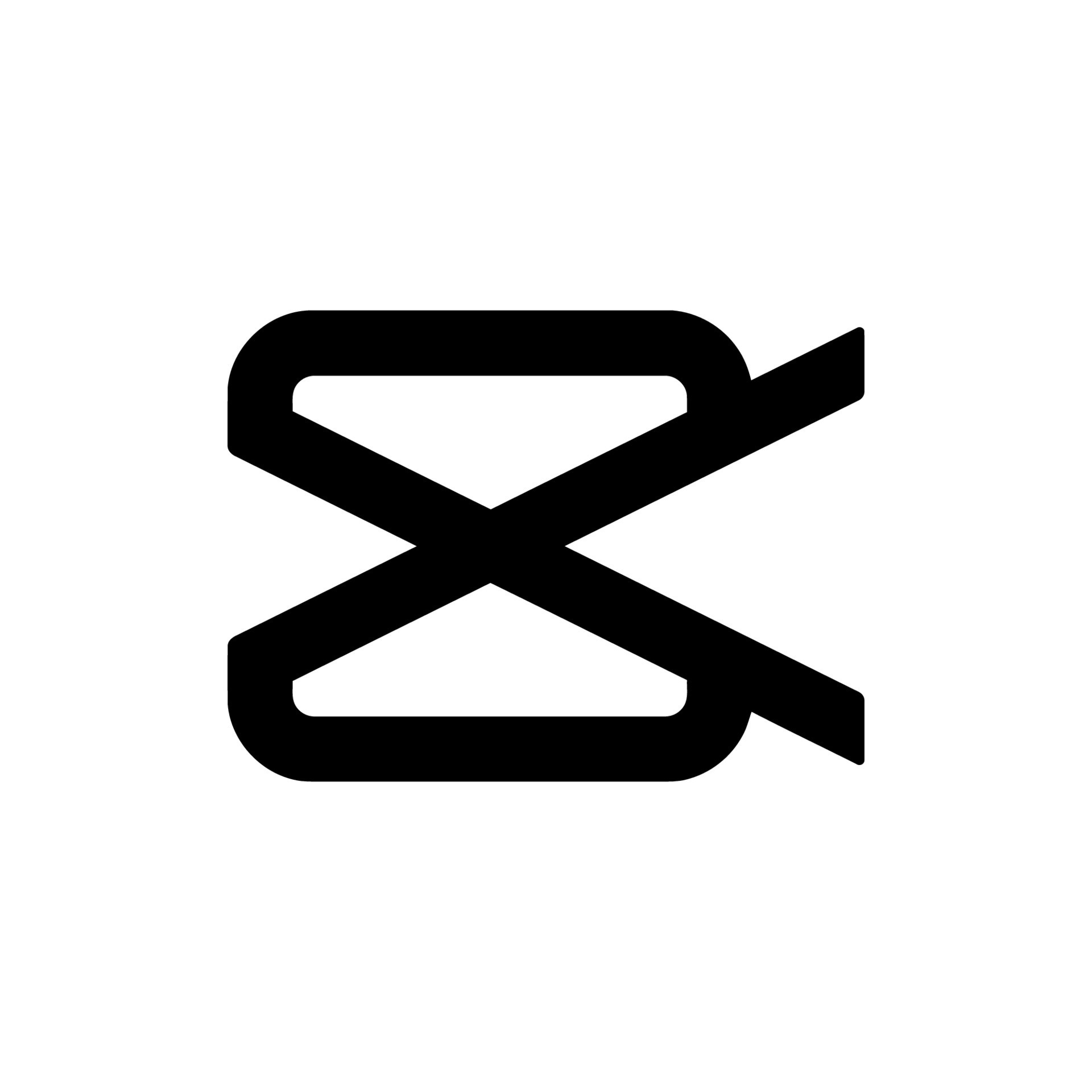 1920x1920 CapCut logo on transparent white background