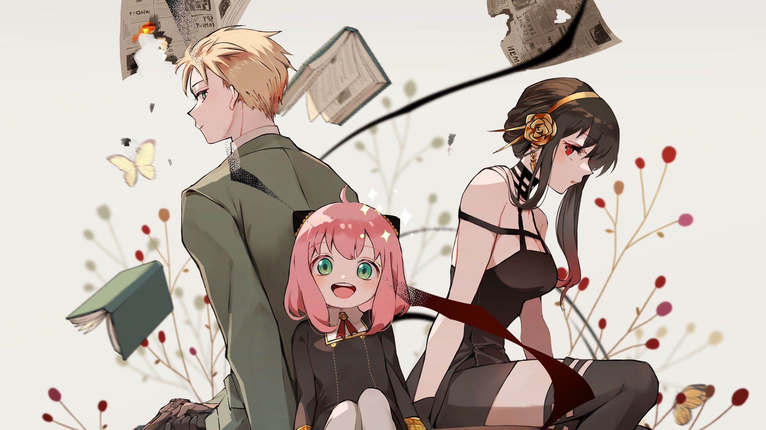 2560x1440 Anya Forger Loid Forger Yor Forger HD Spy x Family Wallpaper