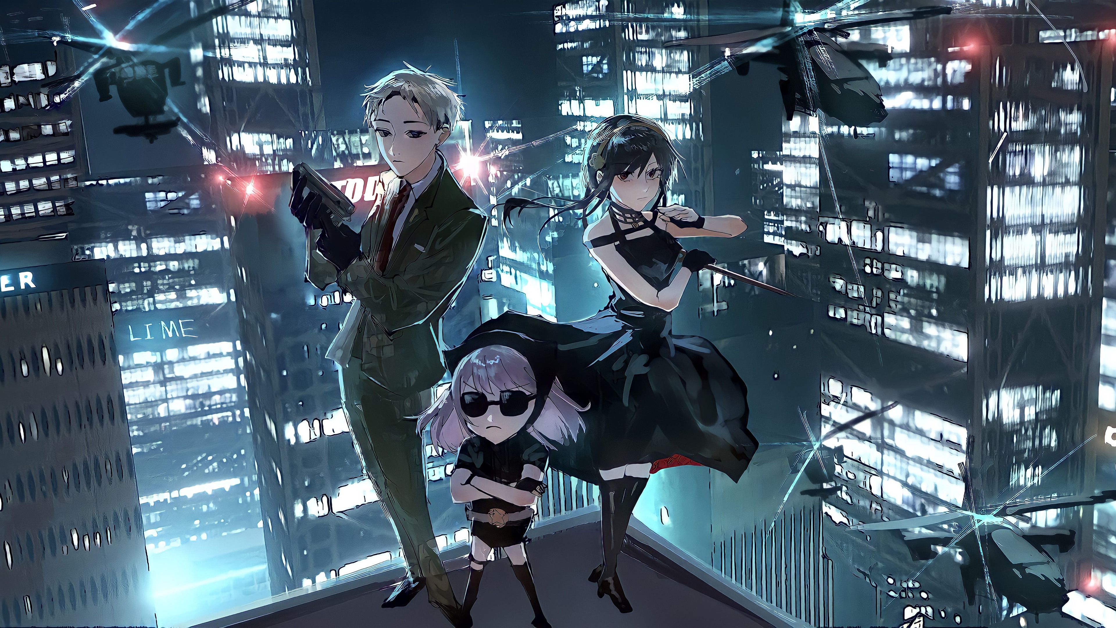 3840x2160 Anya Forger Loid Forger Yor Forger 4K