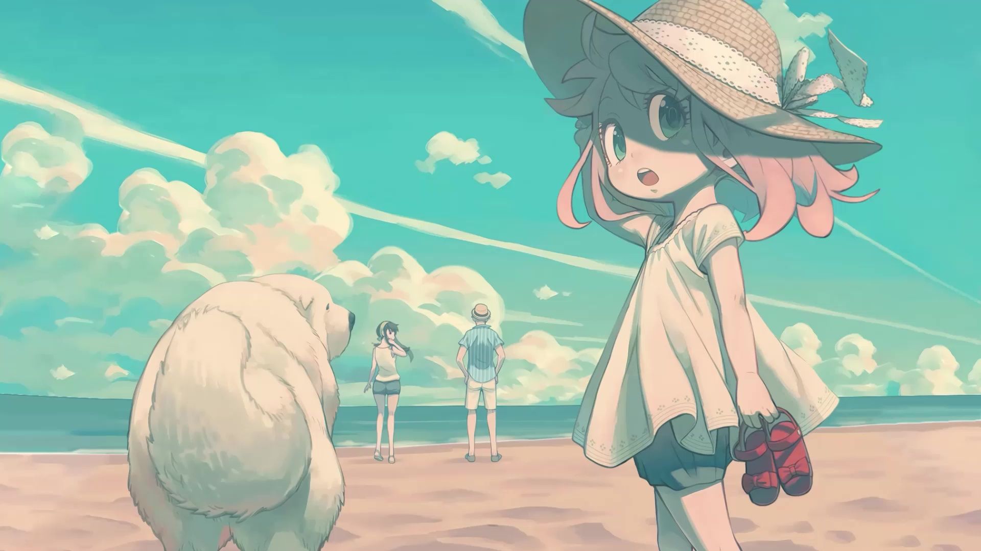 1920x1080 Spy X Family On The Beach Live