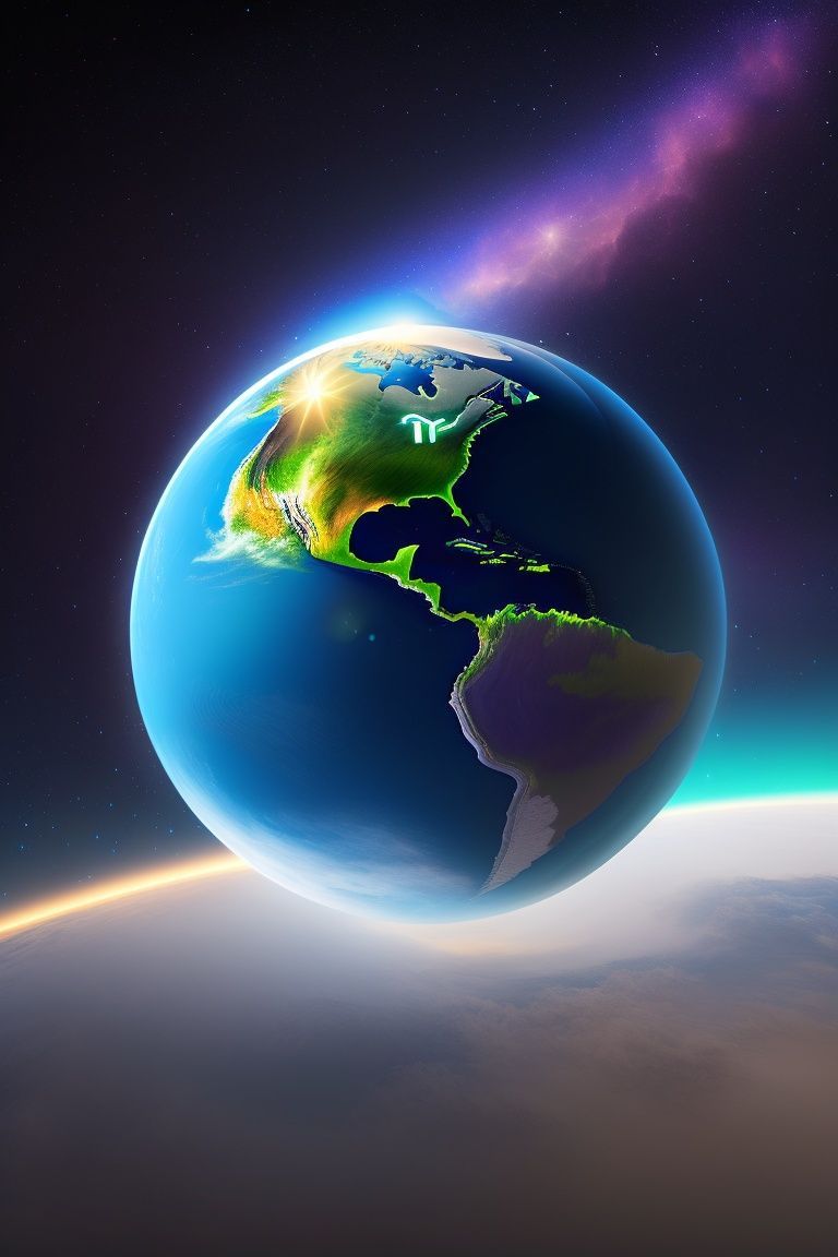 768x1152 Lexica covered with ozone layer, space with stars, ozone layer cloudy