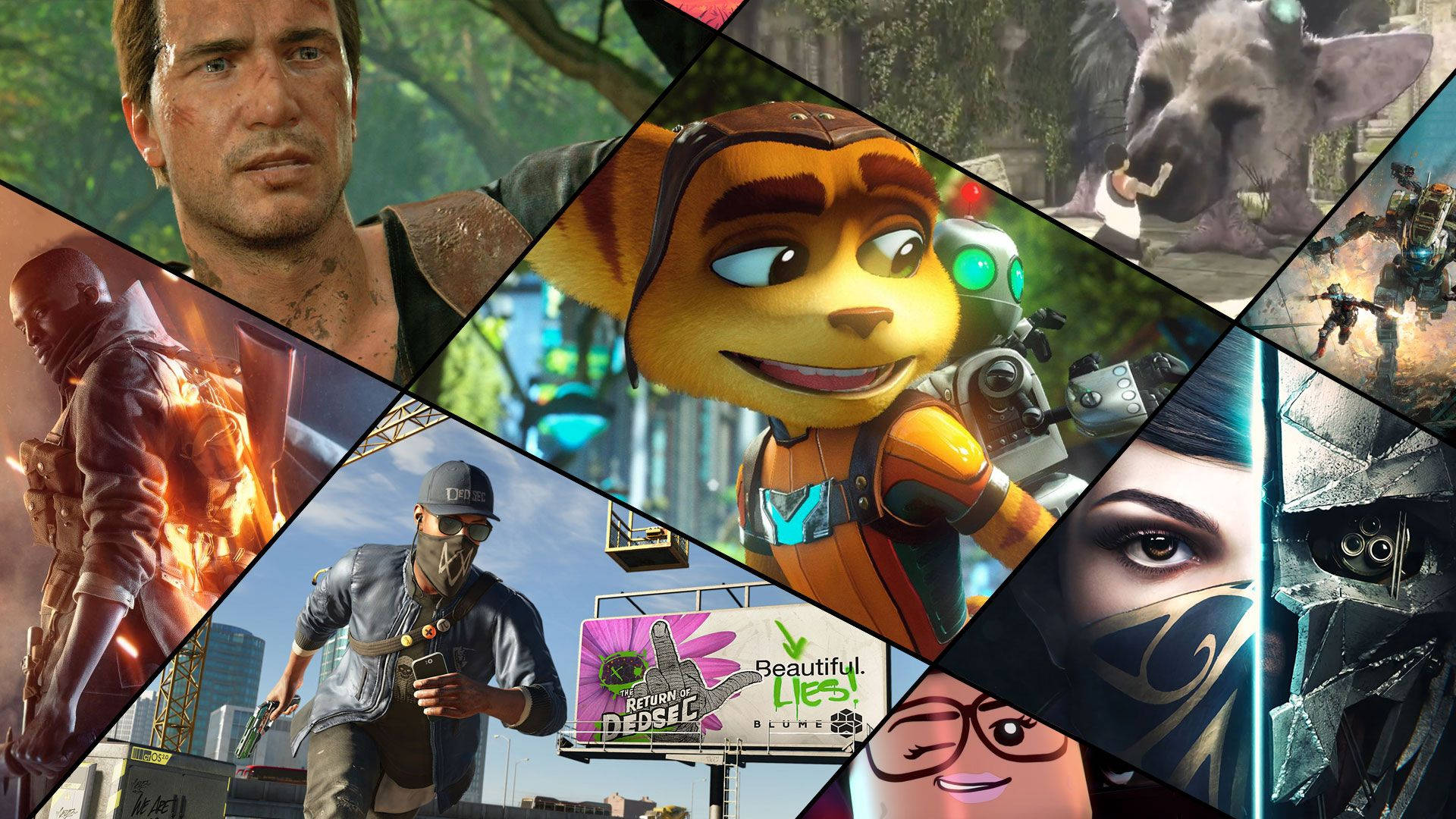 1920x1080 Download Best Ps4 2016 Games Collage Wallpaper