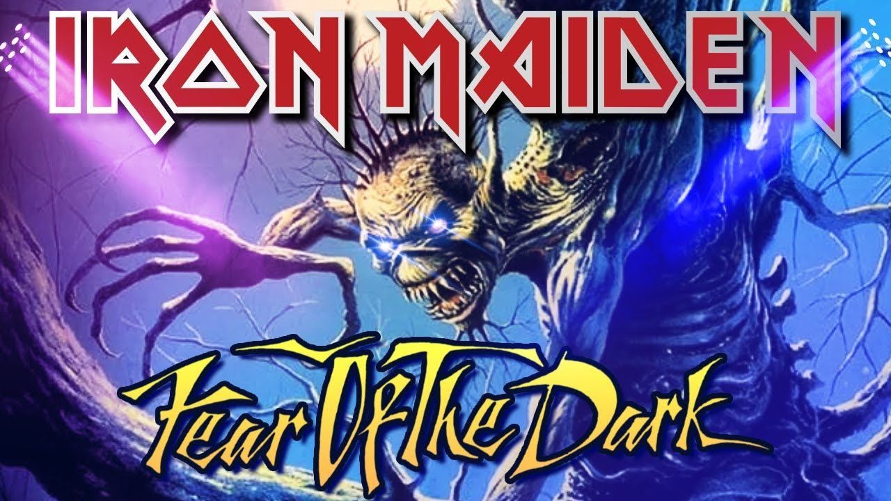 Iron Maiden T-shirt Ufficiale Fear Of The Dark – Album Tracklisting, Nera, Cotone, Taglia S, Uomo/donna