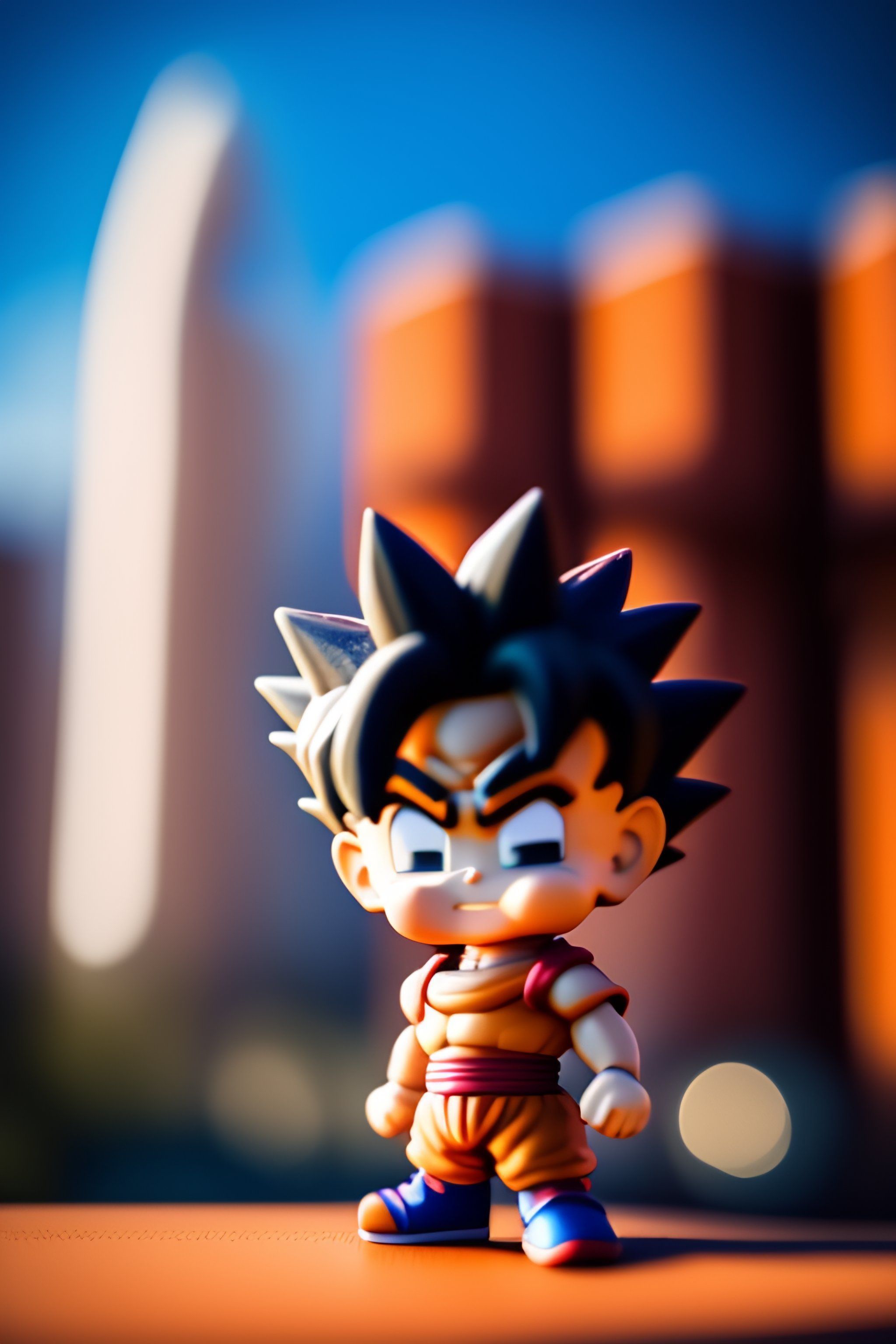2048x3072 Lexica chibi cute made of clay, full body, hyper detailed, 3 5 mm, f 1. city background