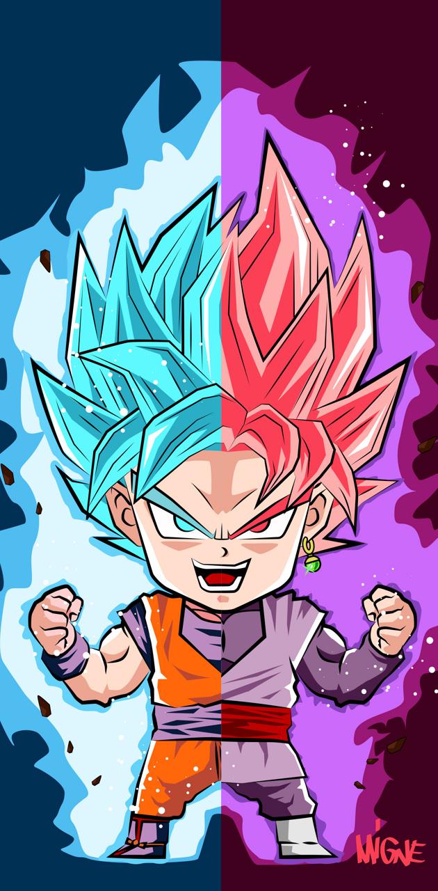 630x1280 Gokú Chibi Wallpaper