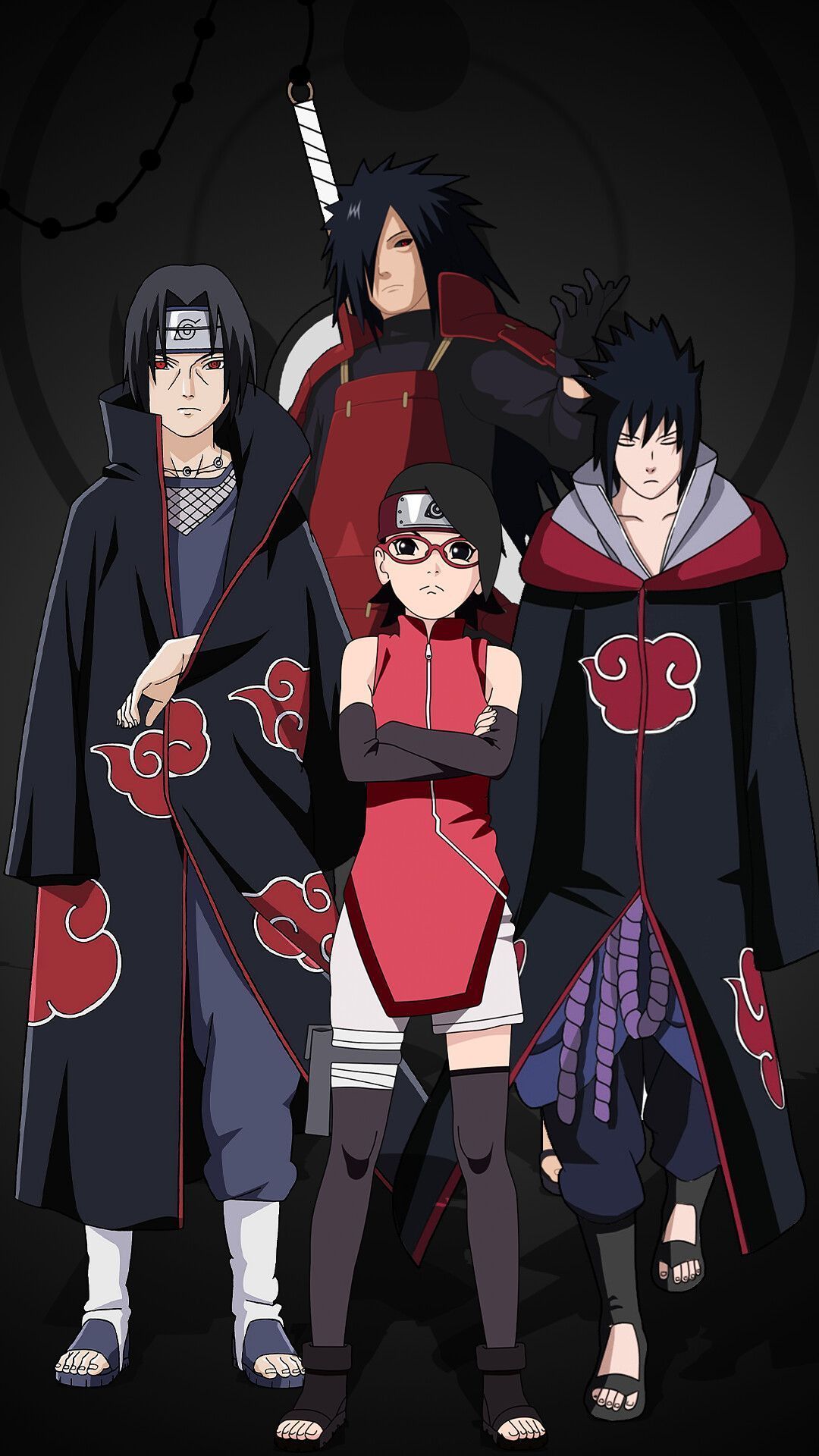 1080x1920 Madara, Itachi, Sasuke, Sarada Family Picture