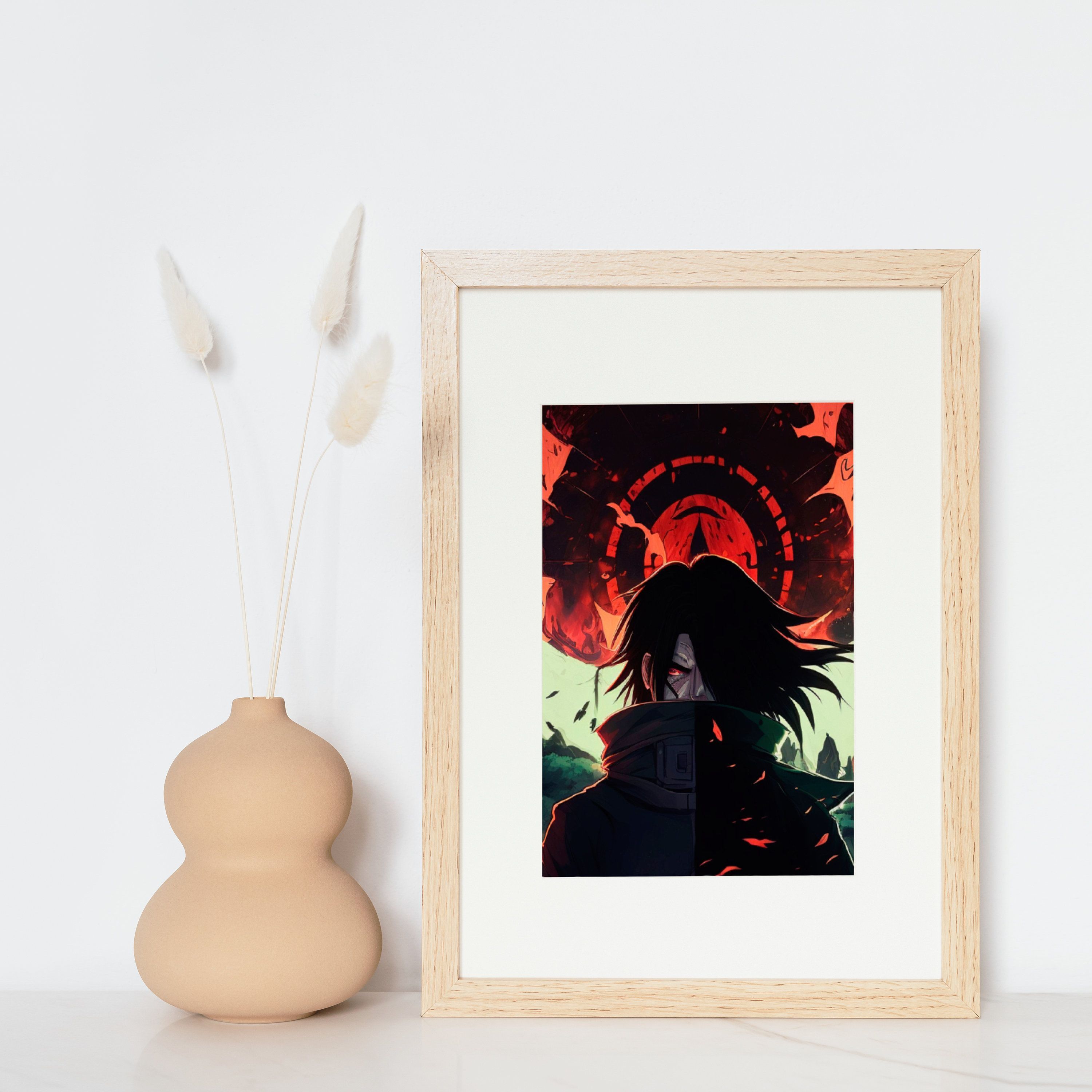 3000x3000 Badass Itachi Ruling Genjutsu World Printable Digital Poster