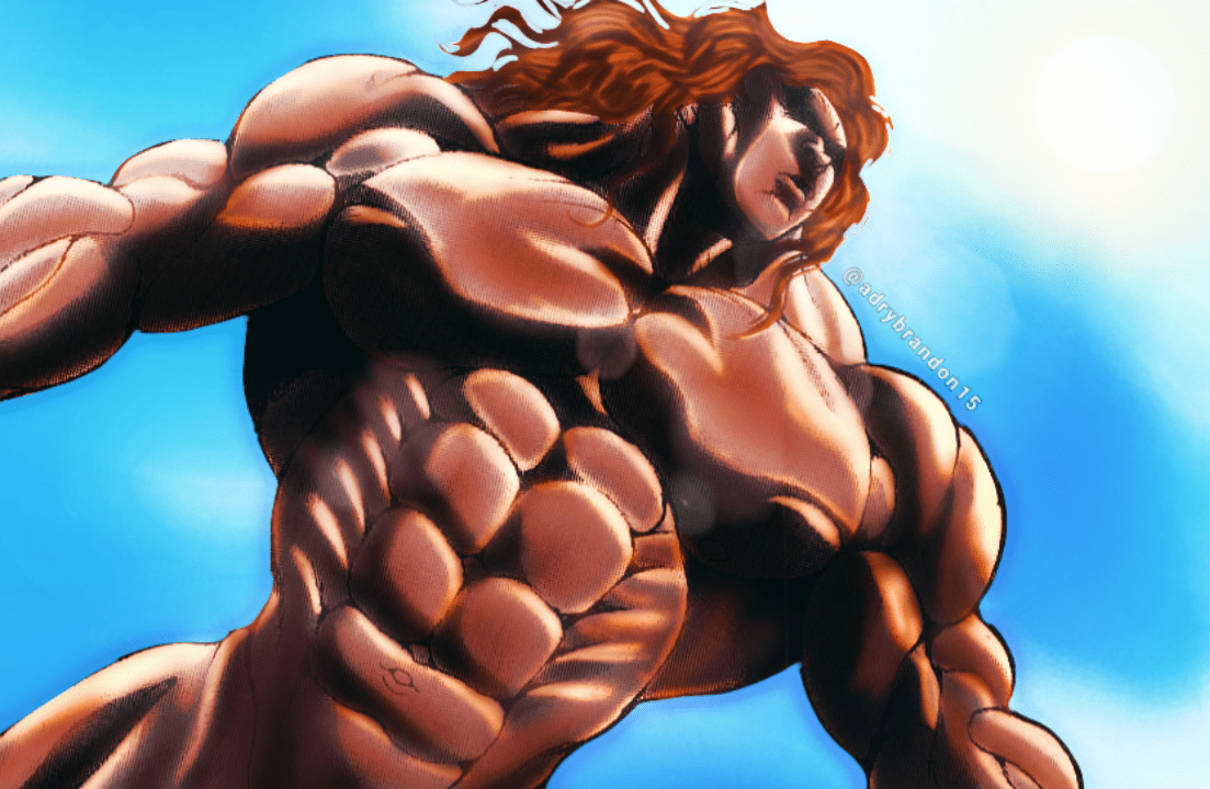 1103x720 Hanma Baki The strongest caveman Pickle colored
