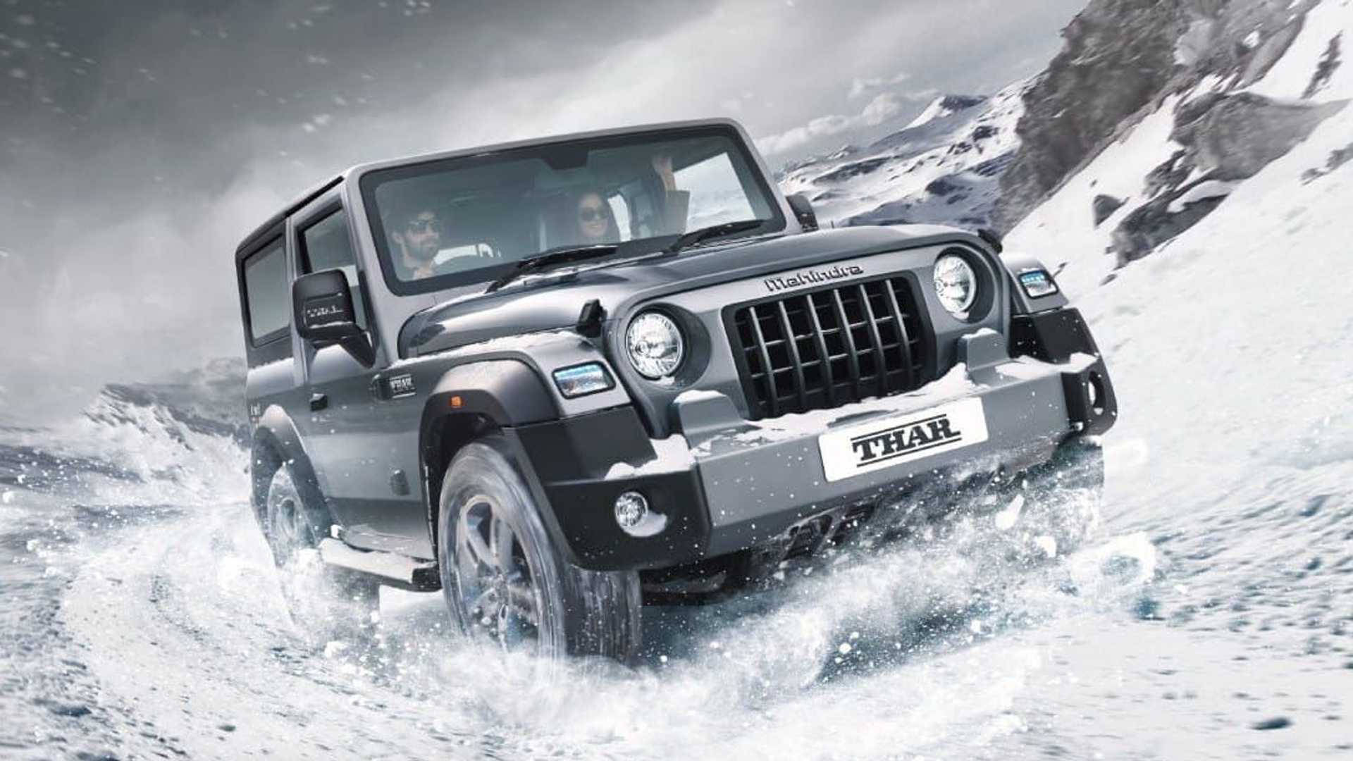 1920x1080 Download Mahindra Thar 2021 Off Road Snow Wallpaper