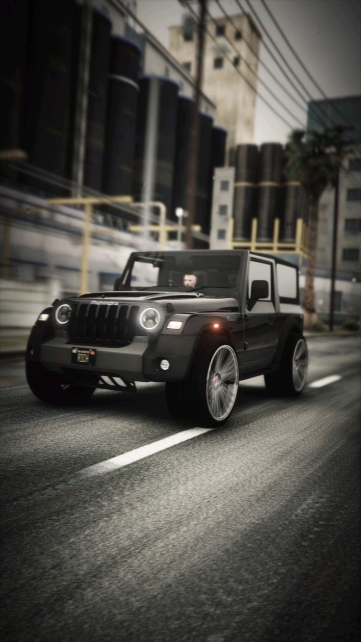 736x1308 MAHINDRA THAR 4k wallpaper