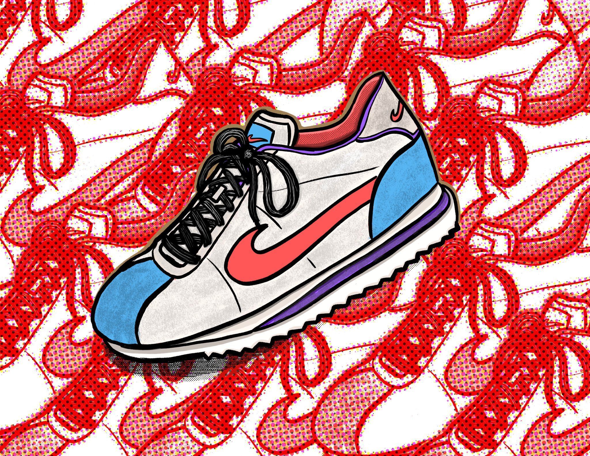 2048x1582 X 上的Patrick Corcoran：「The Nike Cortez Sneaker #procreate #maxpacks #comicsmaxpack #nike #cartoon #sneaker #shoes #digitalart #nikecortez #classic 」 / X