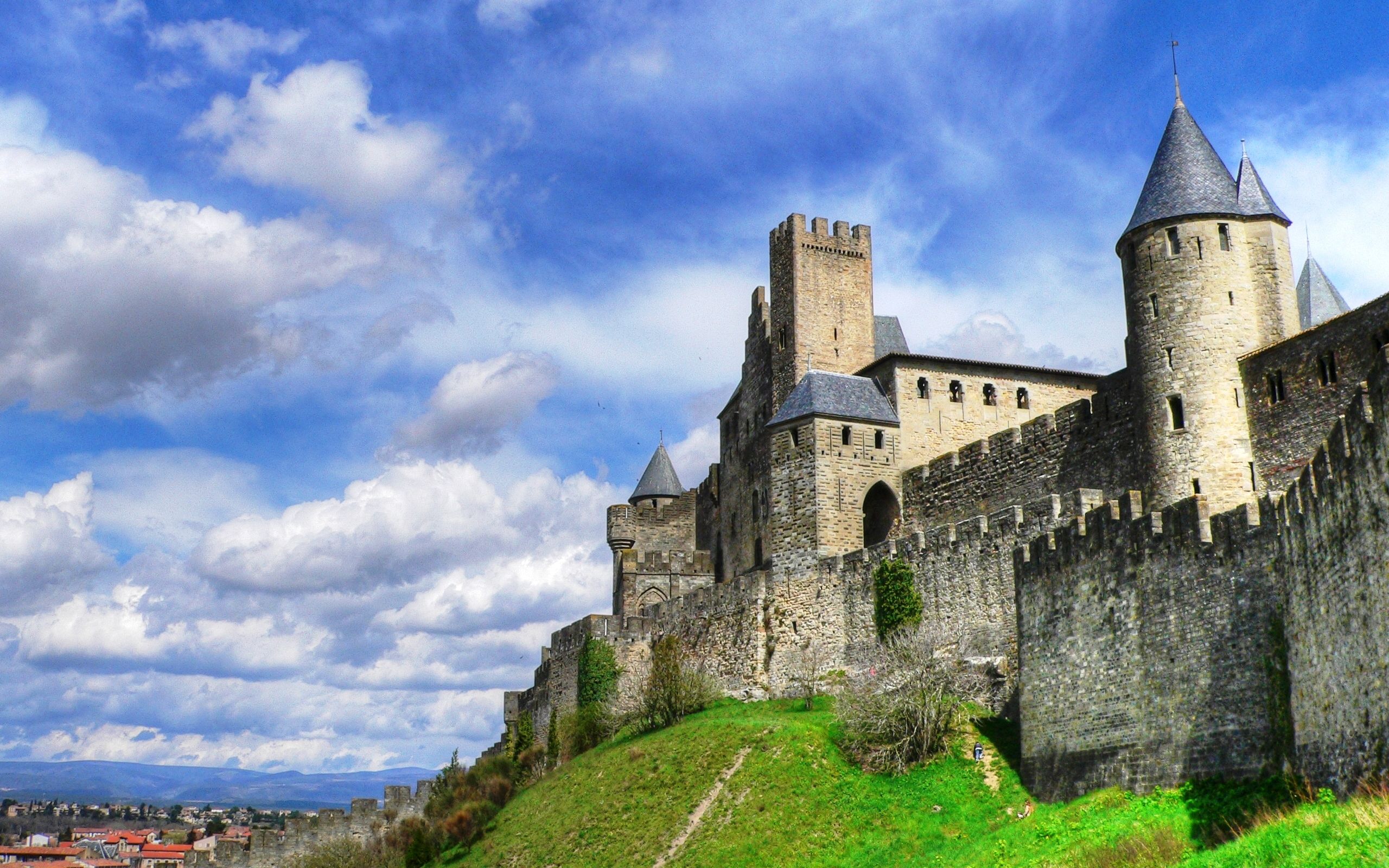 2560x1600 Man Made Carcassonne HD Wallpaper