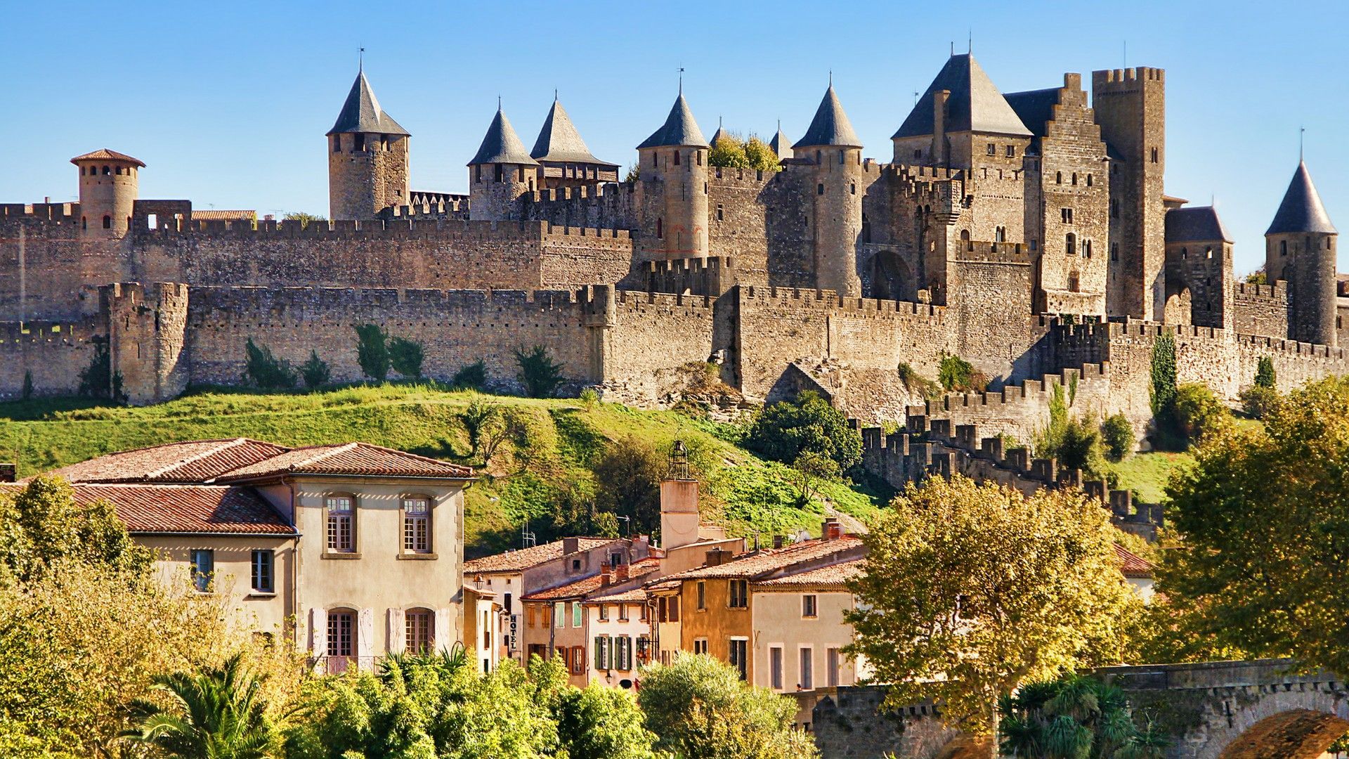 1920x1080 Château Comtal (Carcassonne, France) wallpaper