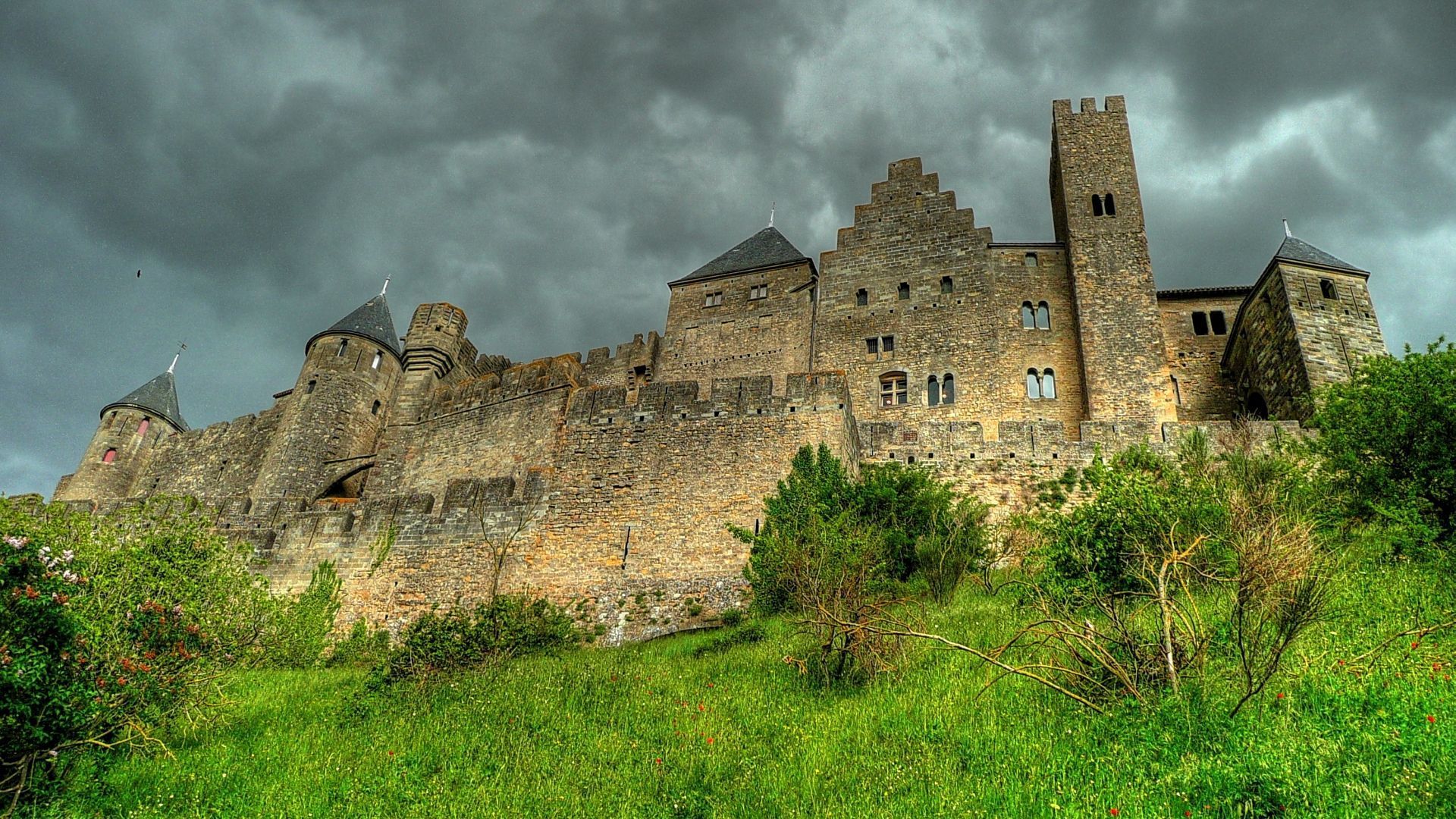 1920x1080 Man Made Carcassonne HD Wallpaper