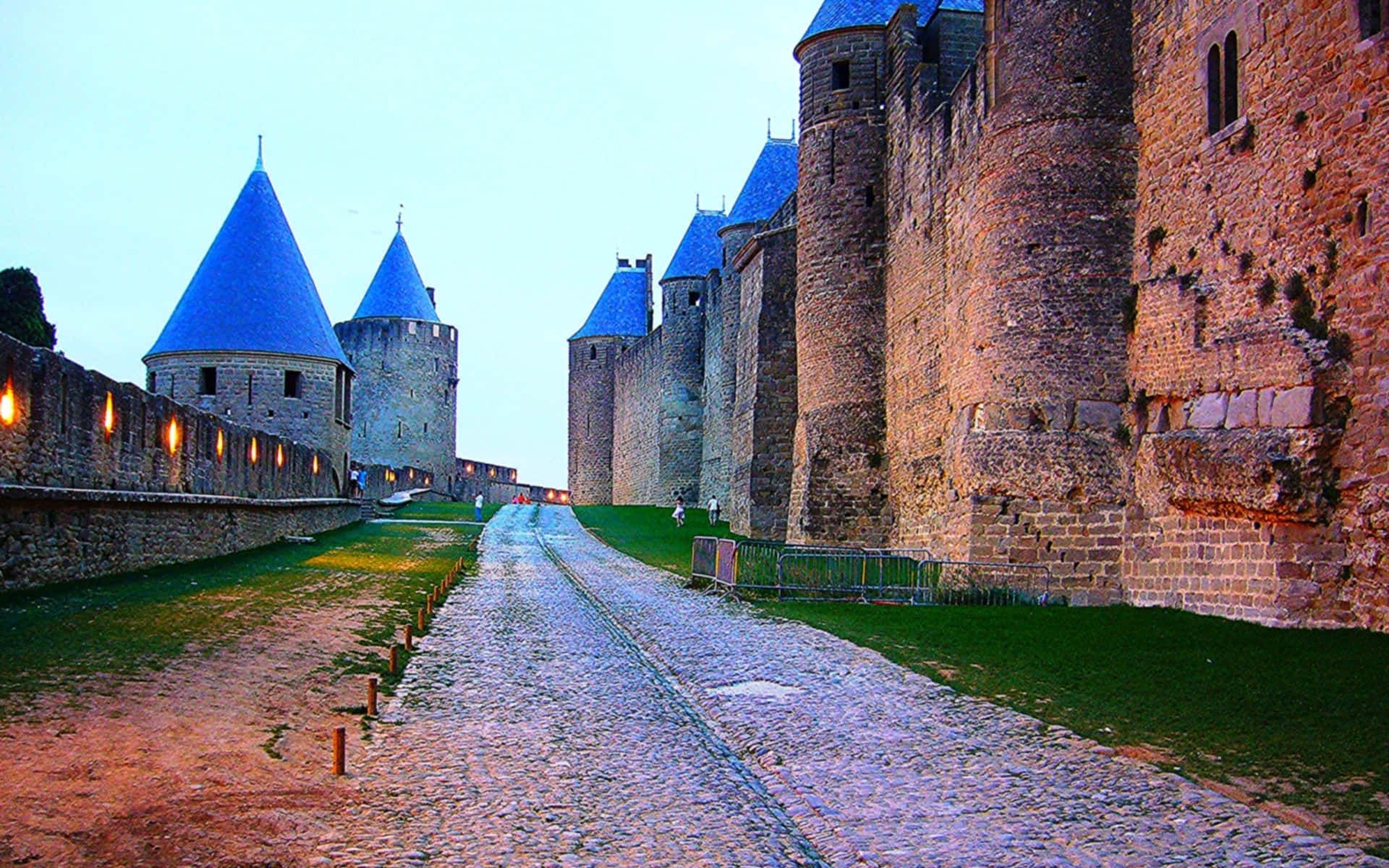 1920x1200 Download Pathway In The Cite De Carcassonne Wallpaper
