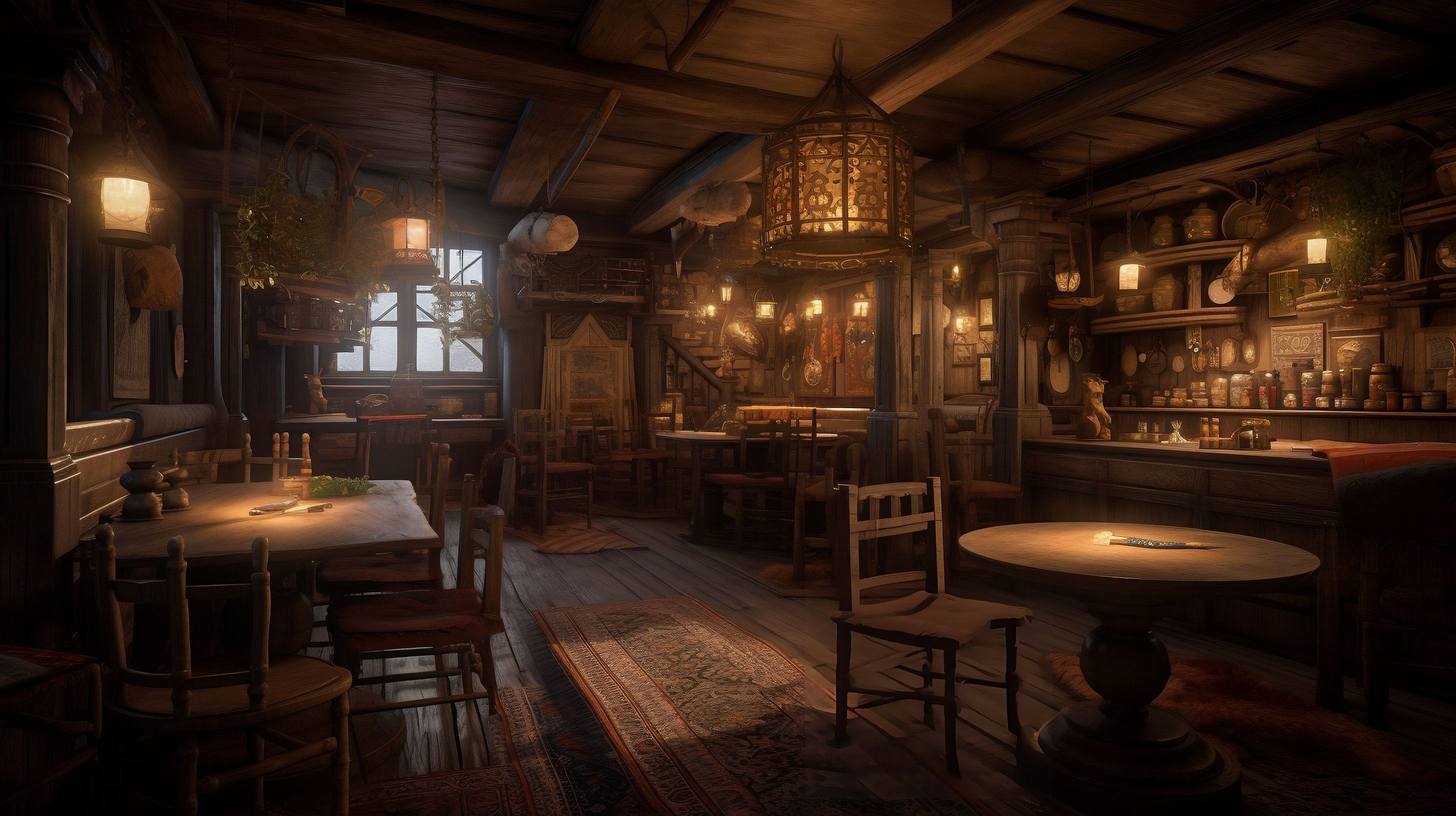 2912x1632 Medieval Tavern Wallpaper Bundle