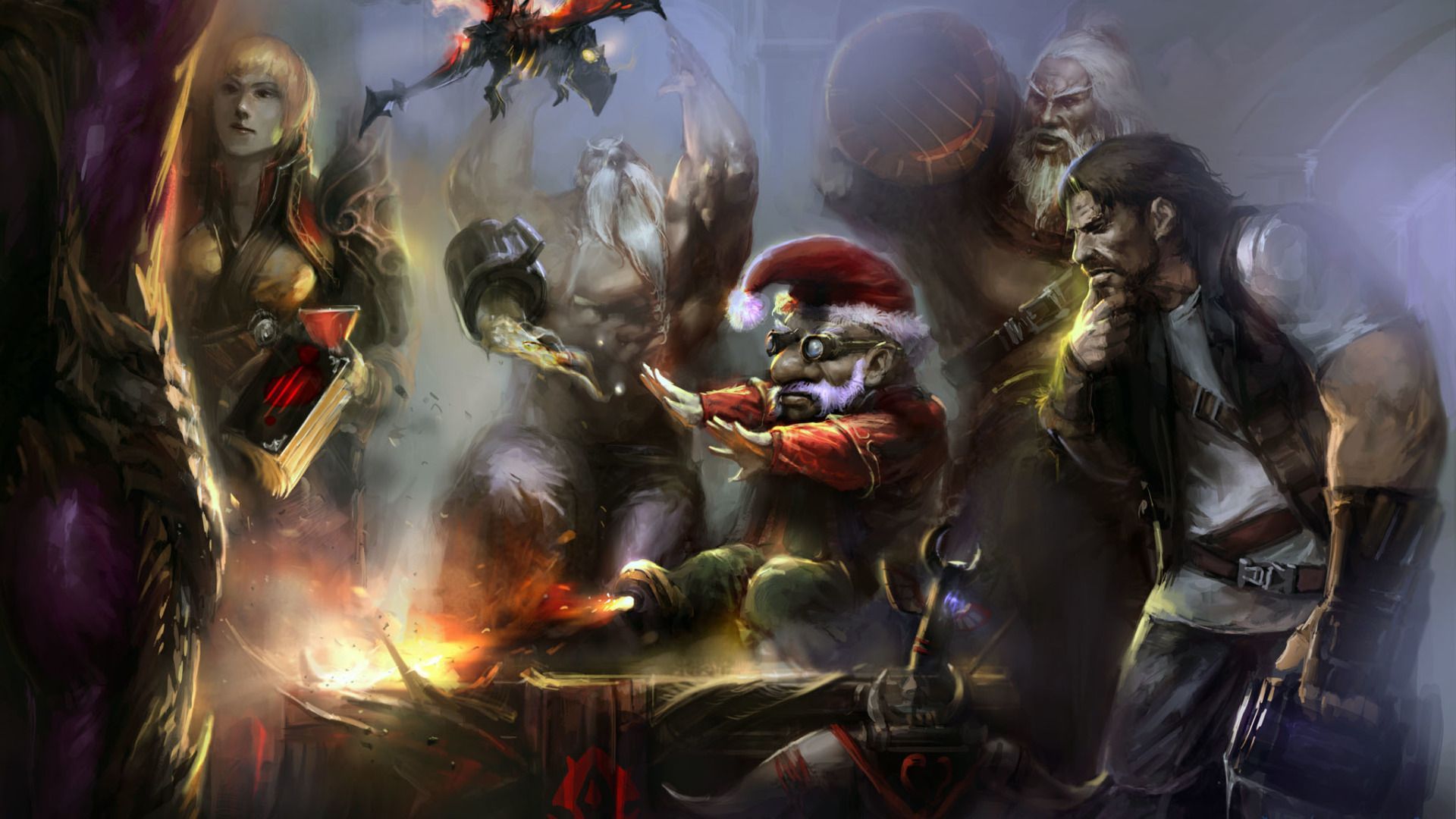 1920x1080 Download wallpaper the game, mechanic, art, fantasy, dwarf, world of warcraft, tavern, craft, section games in resolution 1920x1080