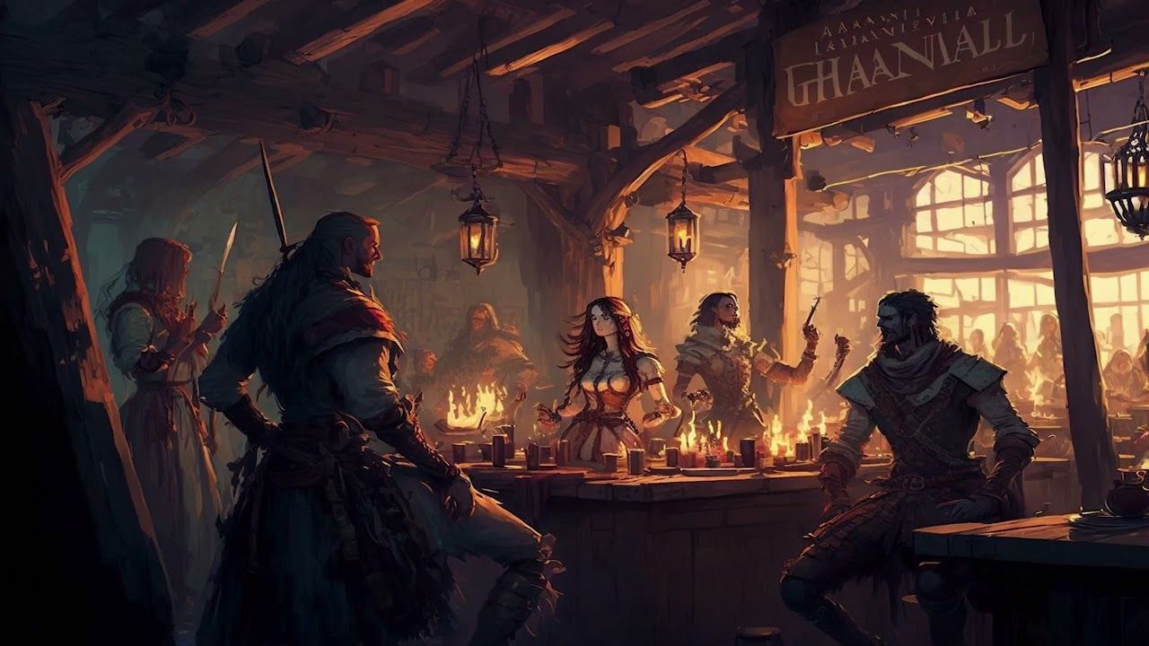 1280x720 Fantasy Tavern music. Bard music. Medieval tavern. RPG tavern