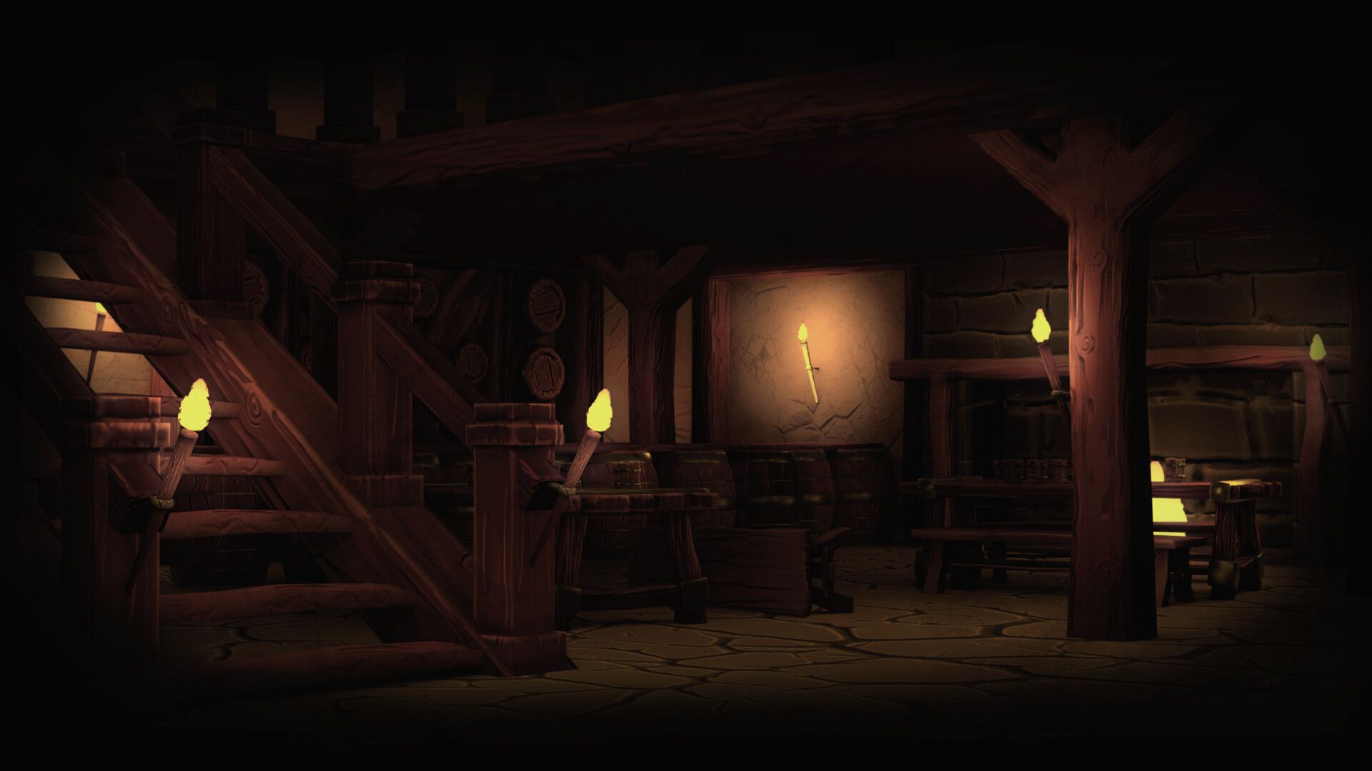 1920x1080 Stylised Fantasy Tavern