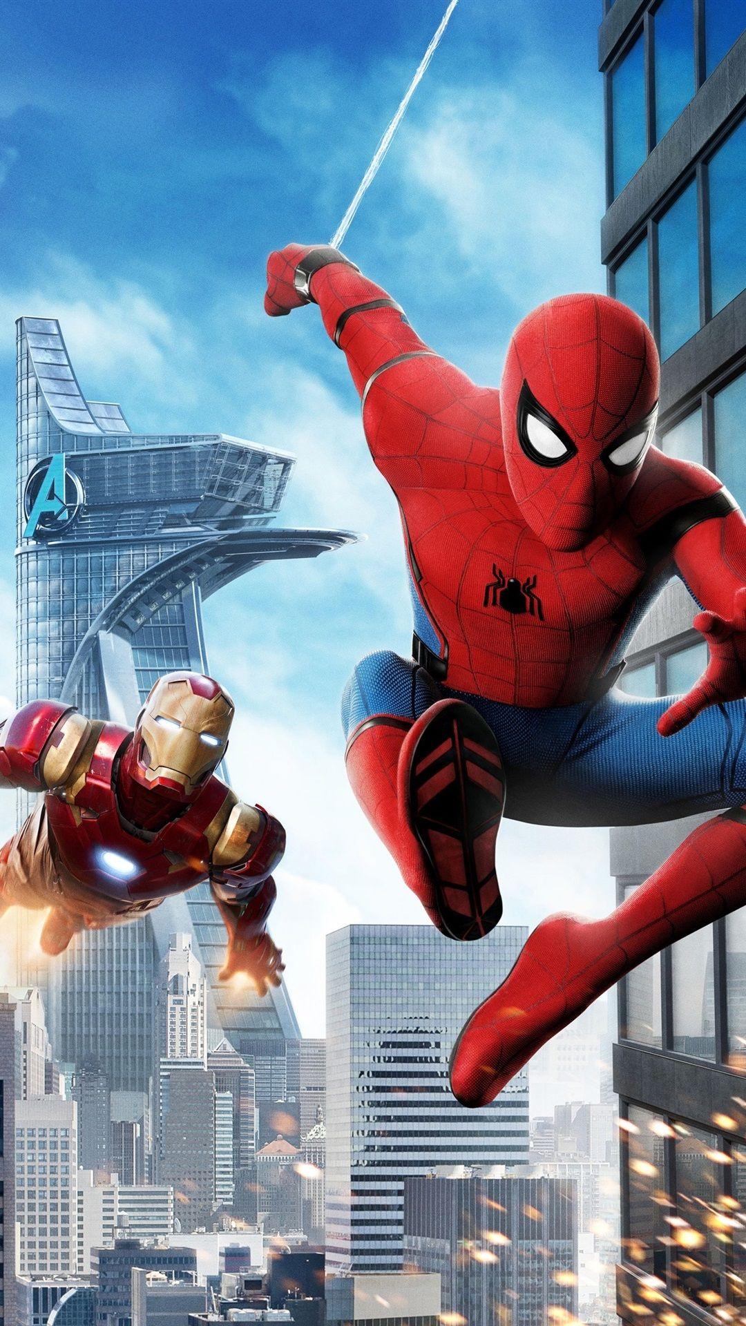 1080x1920 Wallpaper Spider Man: Homecoming, Iron Man 3840x2160 UHD 4K