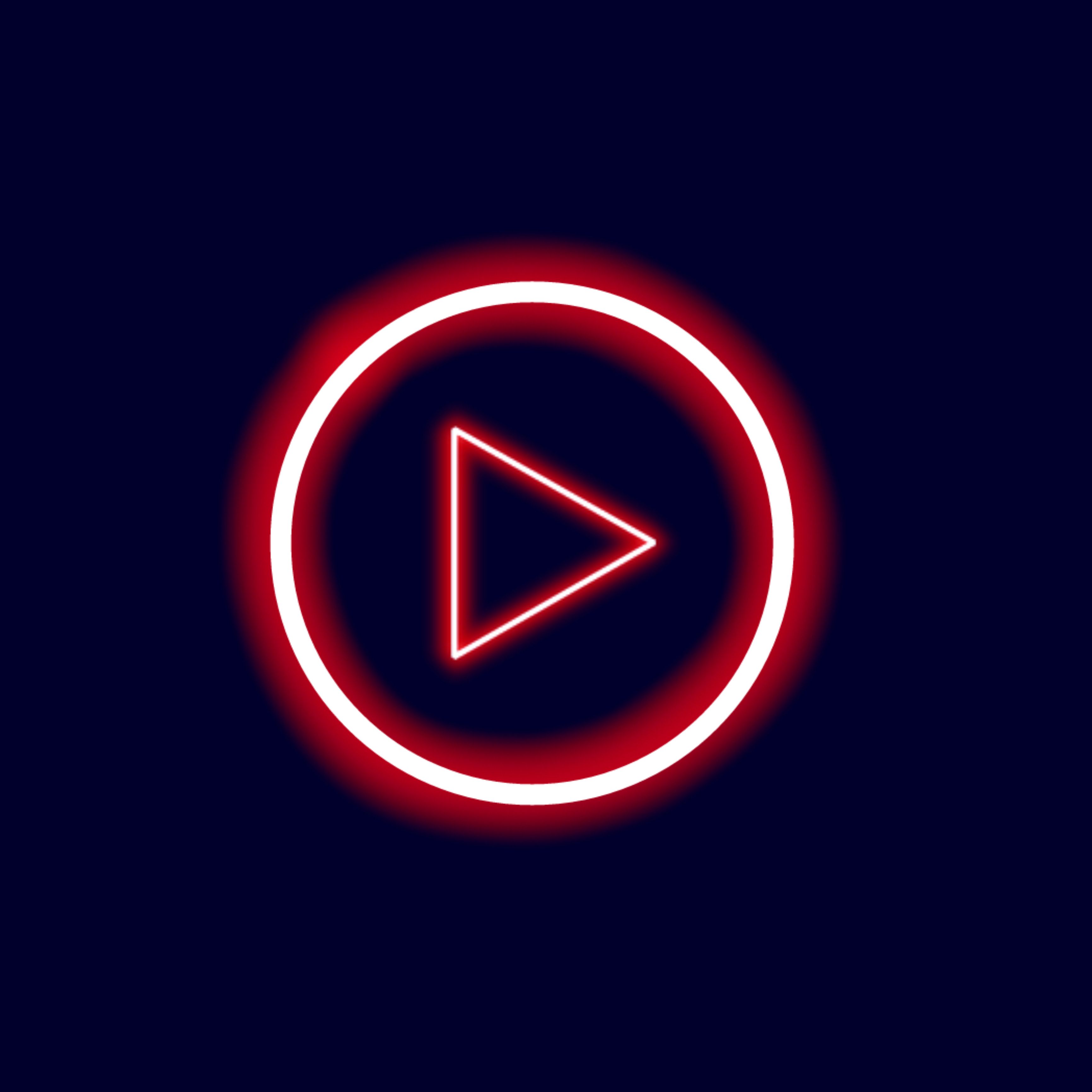 3464x3464 YouTube music neon light icon. Light icon, App icon, Wallpaper iphone neon