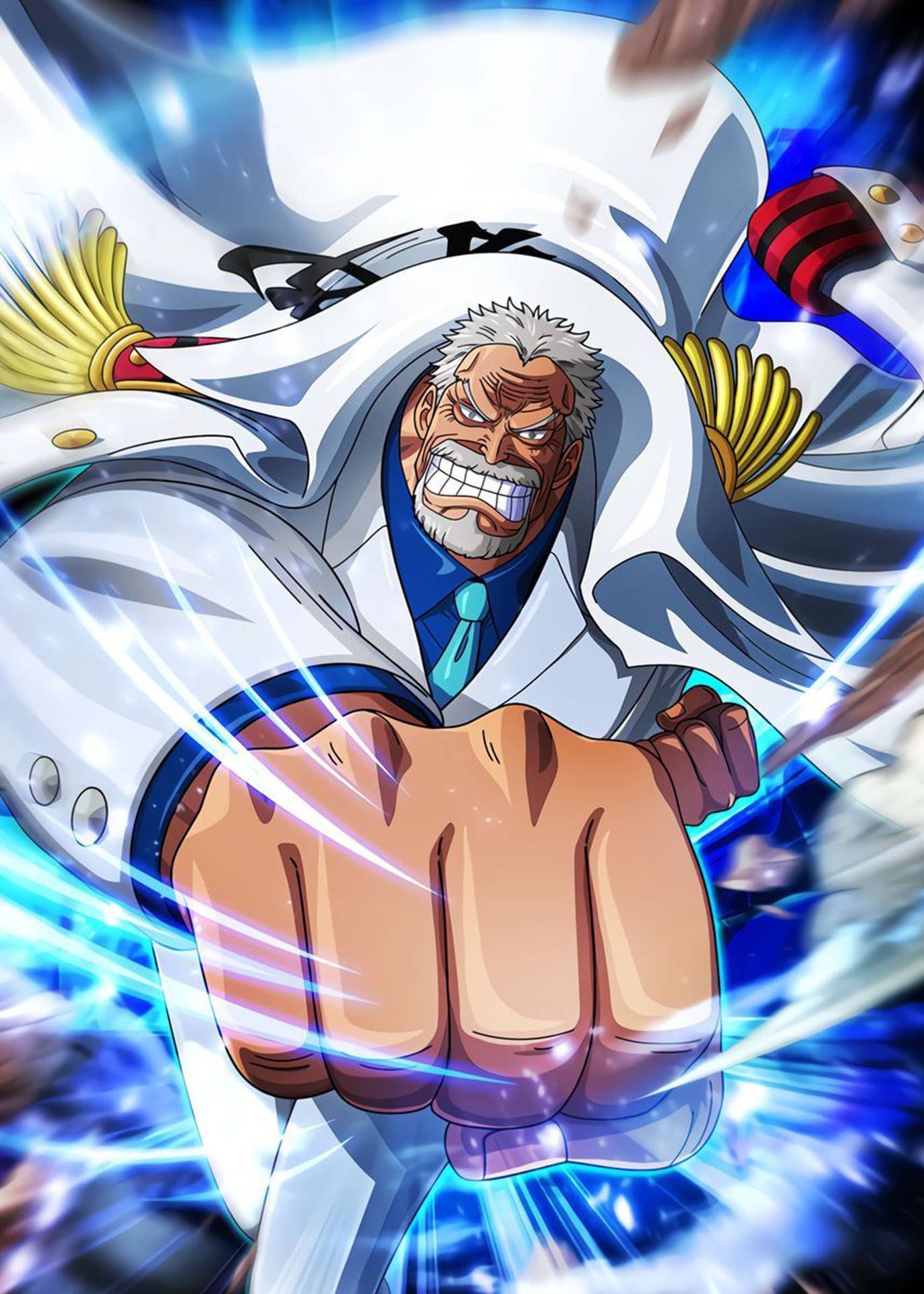 1371x1920 Download Monkey D Garp Powerful Fist Wallpaper
