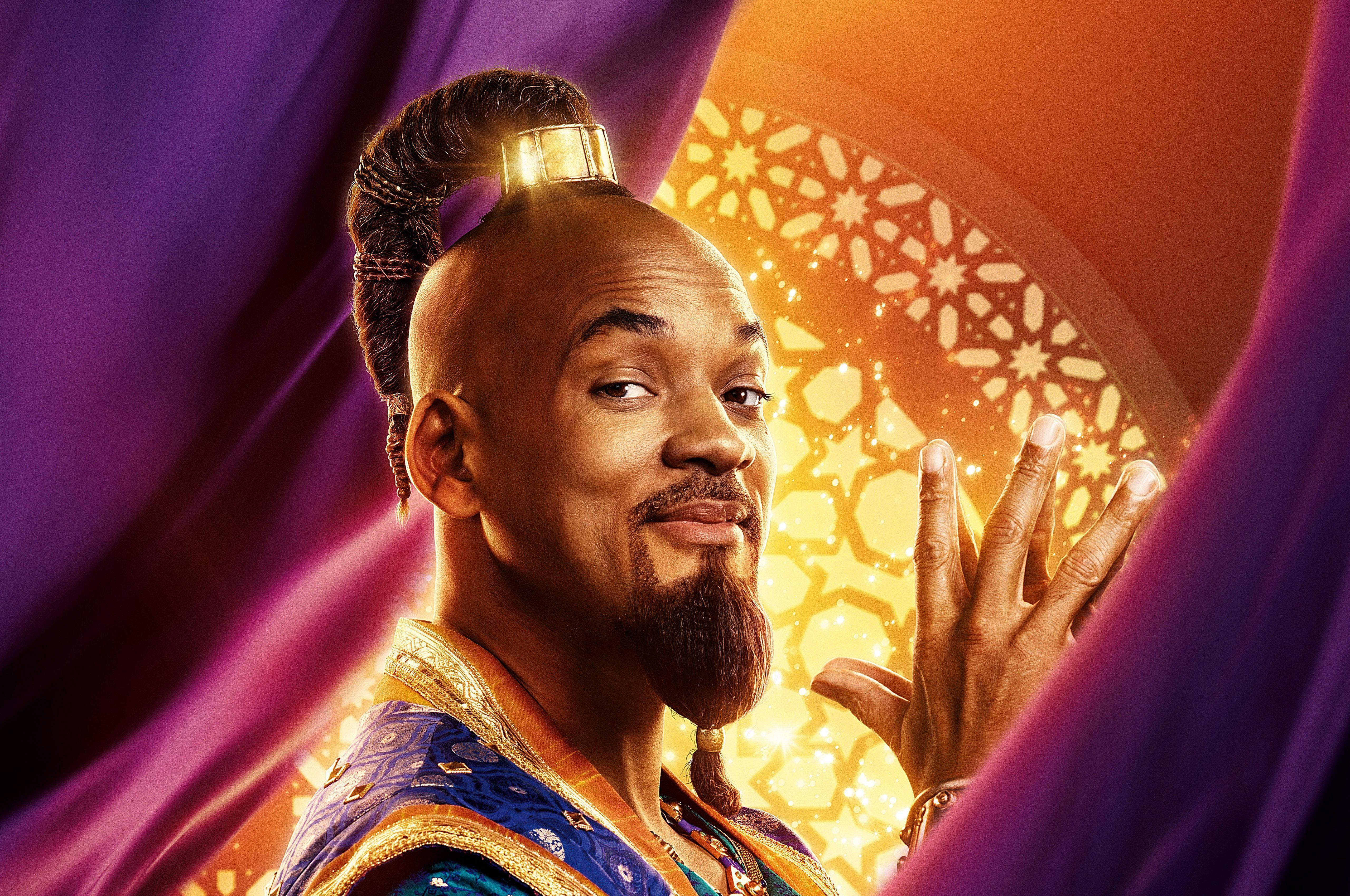 Hình nền 5120x3400 5k Will Smith Genie Aladdin 2019