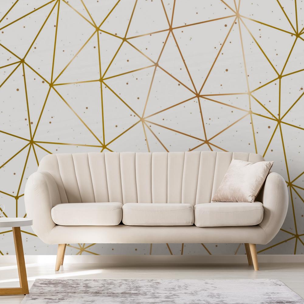 1000x1000 Golden Lines Wallpaper wallpaper by Wallvy. Worldwide shipping!