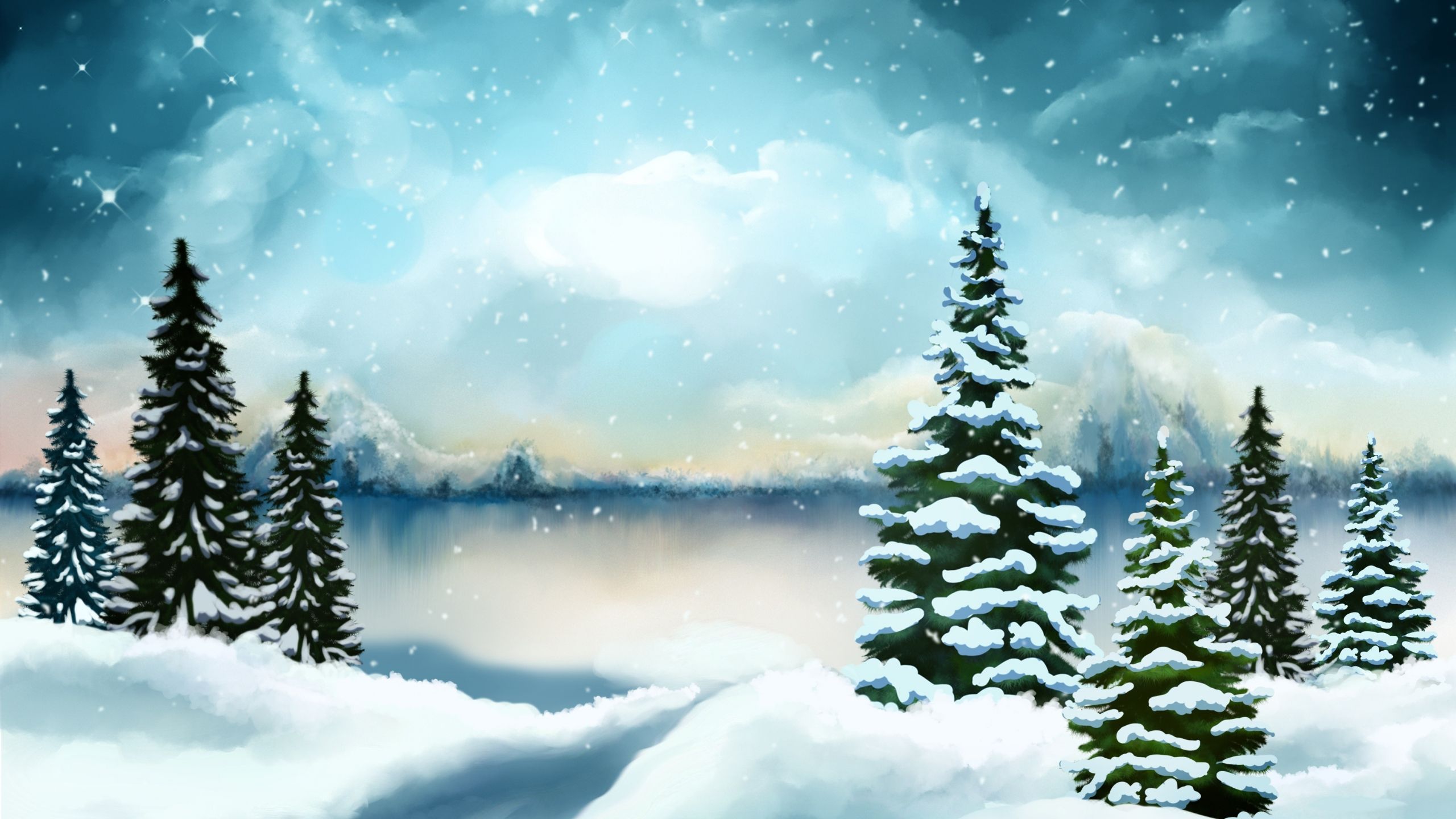 Winter Drawing Wallpapers - Top Free Winter Drawing Backgrounds ...