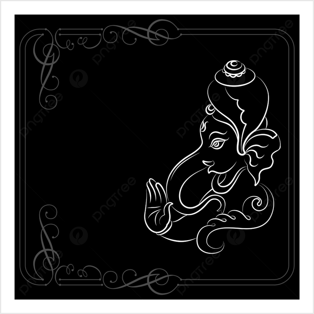1200x1200 Ganesha The Lord Of Wisdom Design Vector Art Illustration Background, Diwali, Vector, Religion Background Image And Wallpaper for Free Download
