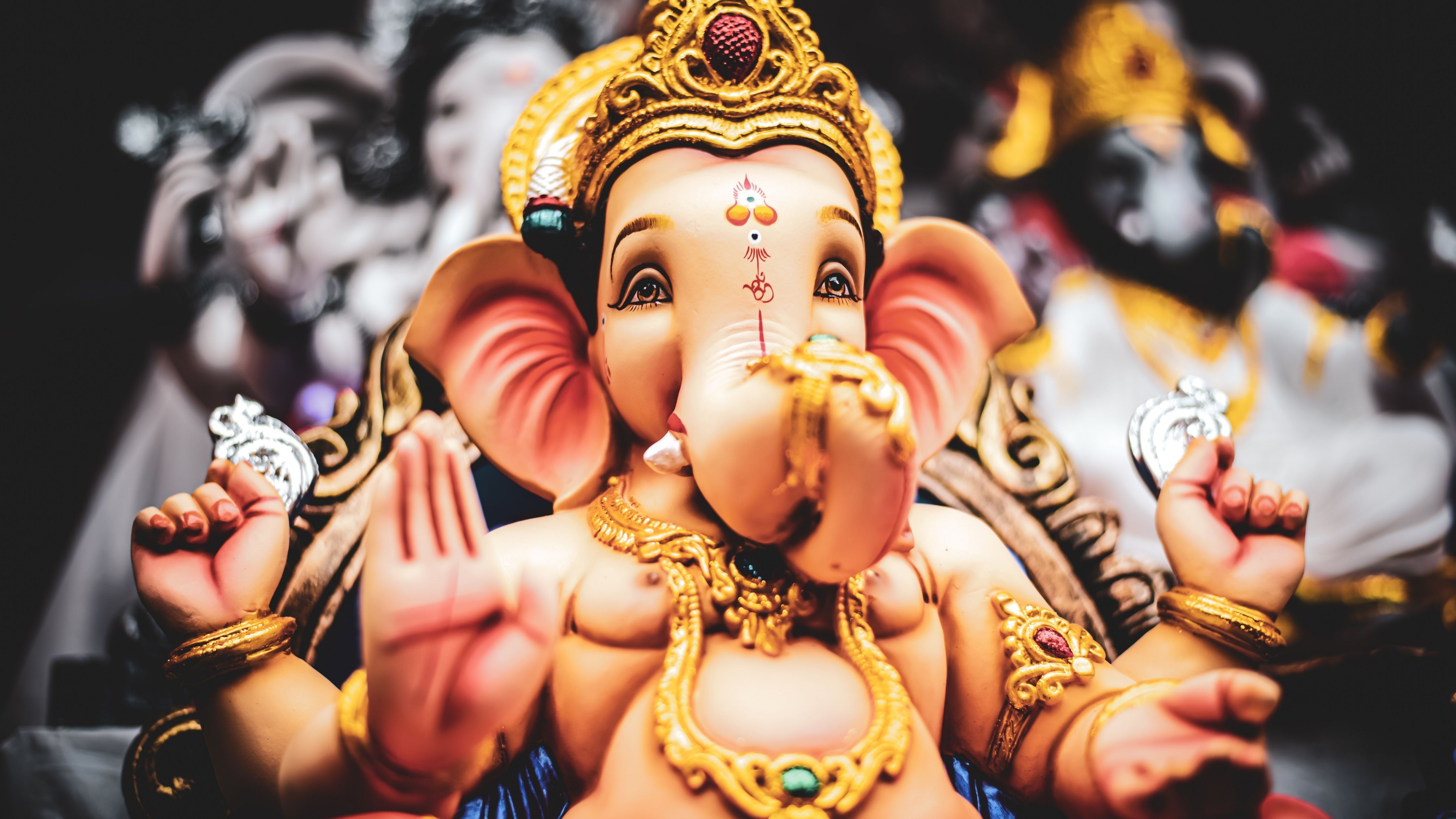 4480x2520 Ganapati Bappa Wallpaper 4K, Lord Vinayak, Ganapati